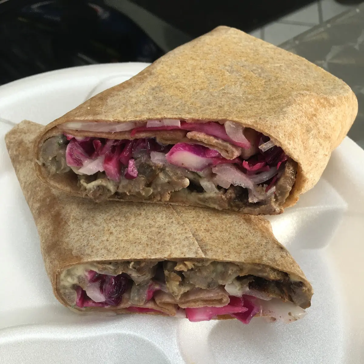 Whole Wheat Beef Shawarma Wrap