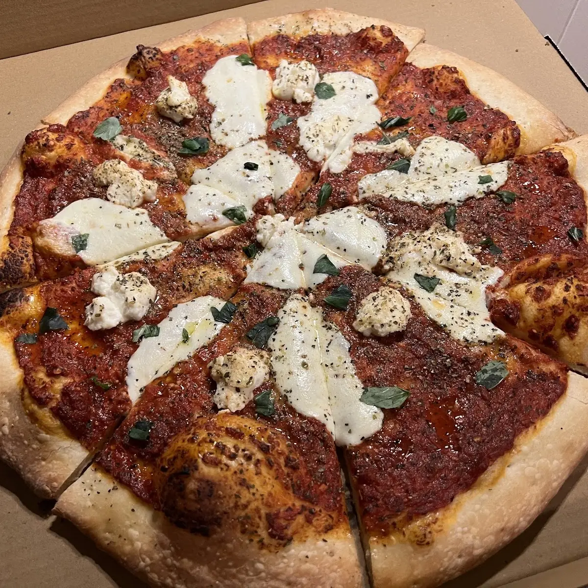 Margarita Pizza with Ricotta Cheese