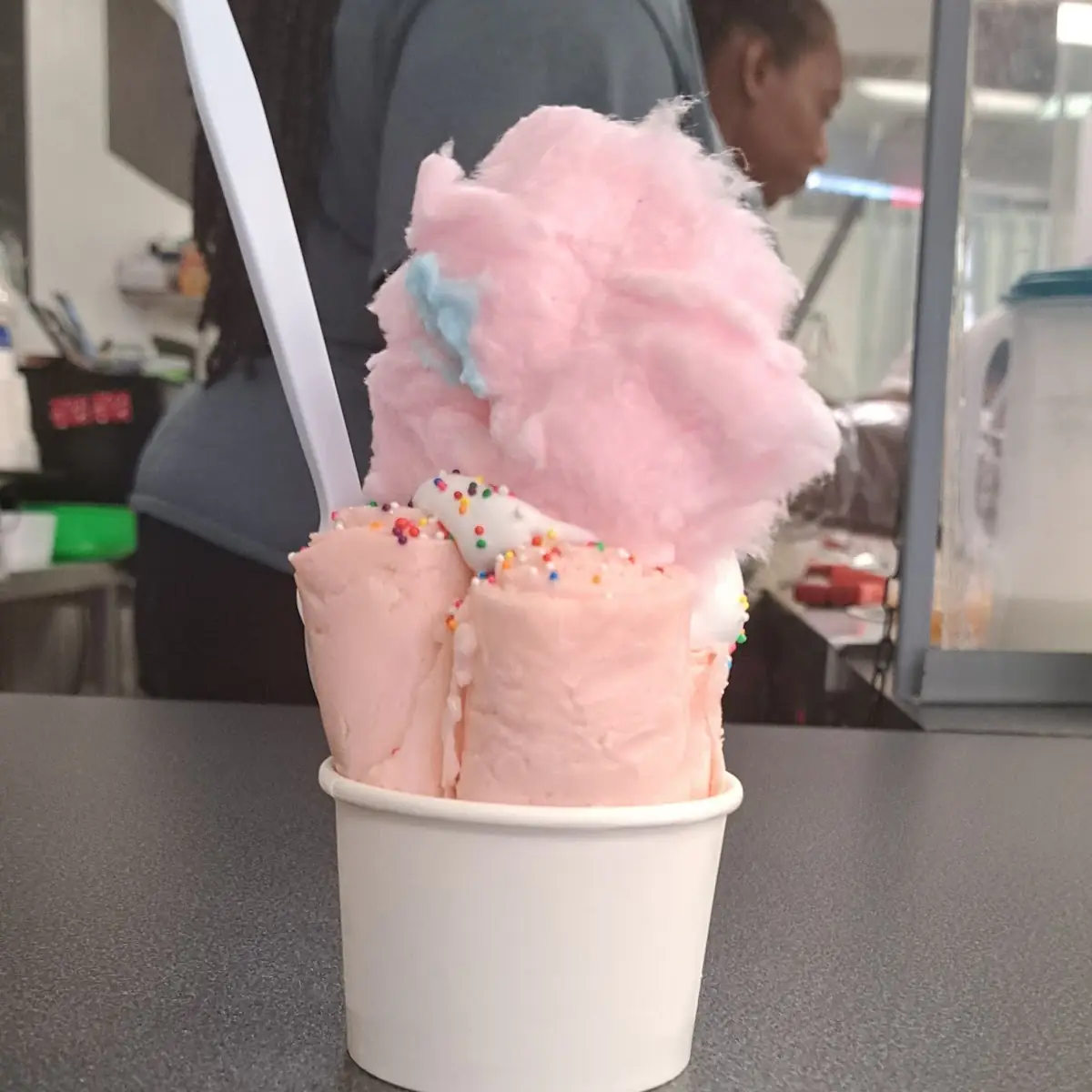 Rolled Ice Cream Cotton Candy