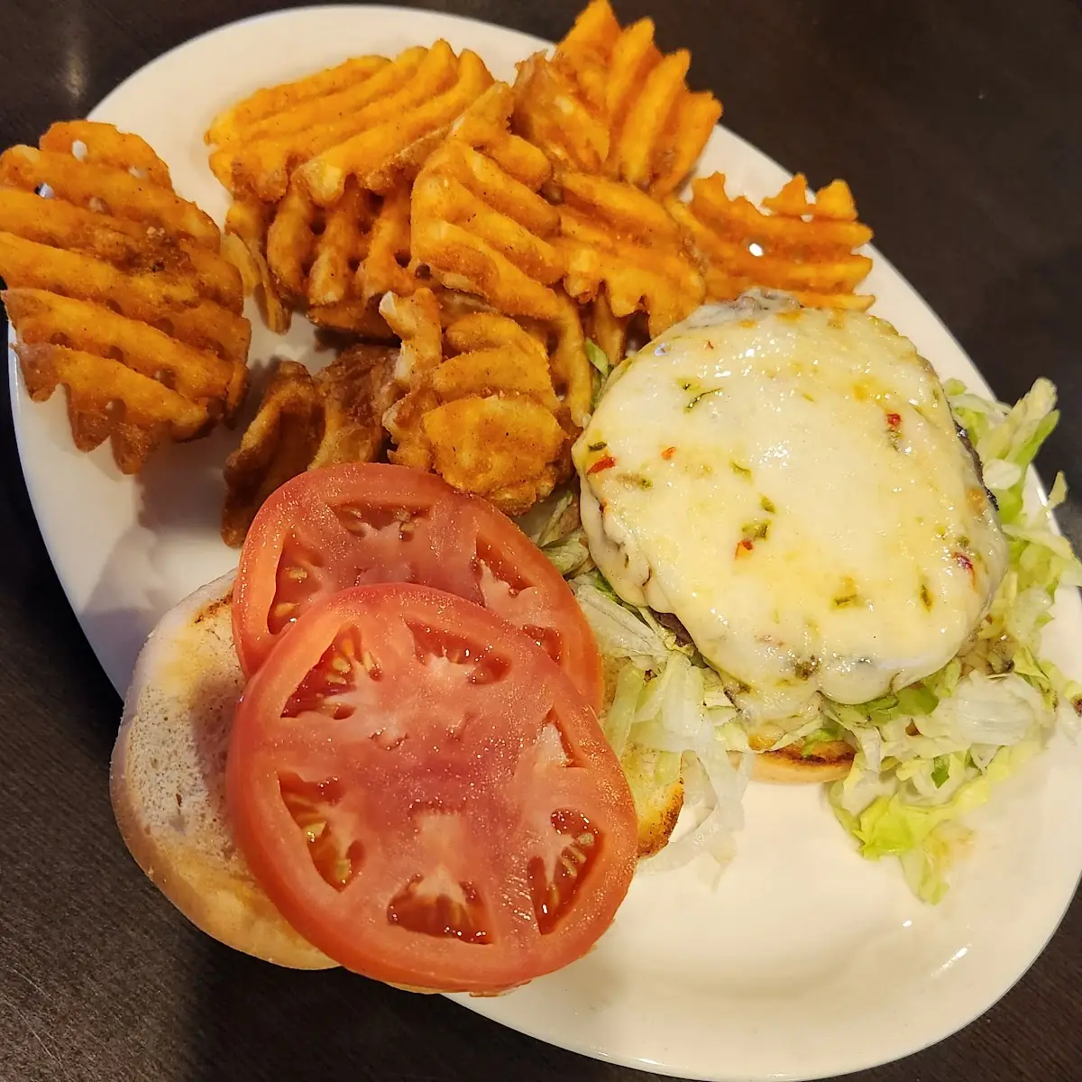 Build Your Own Burger Waffle Fries
