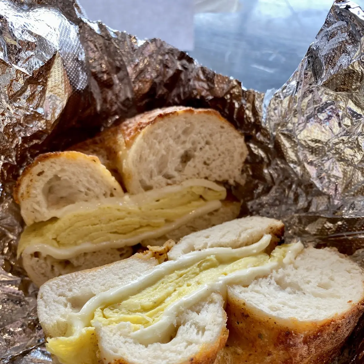 Asiago Cheese Egg and Cheese Bagel