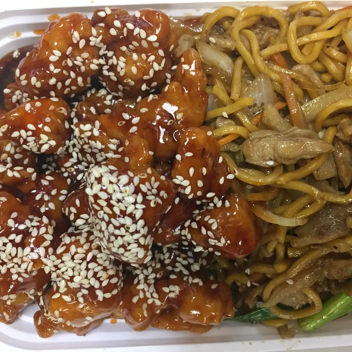 Sesame Chicken with Chicken Noodle