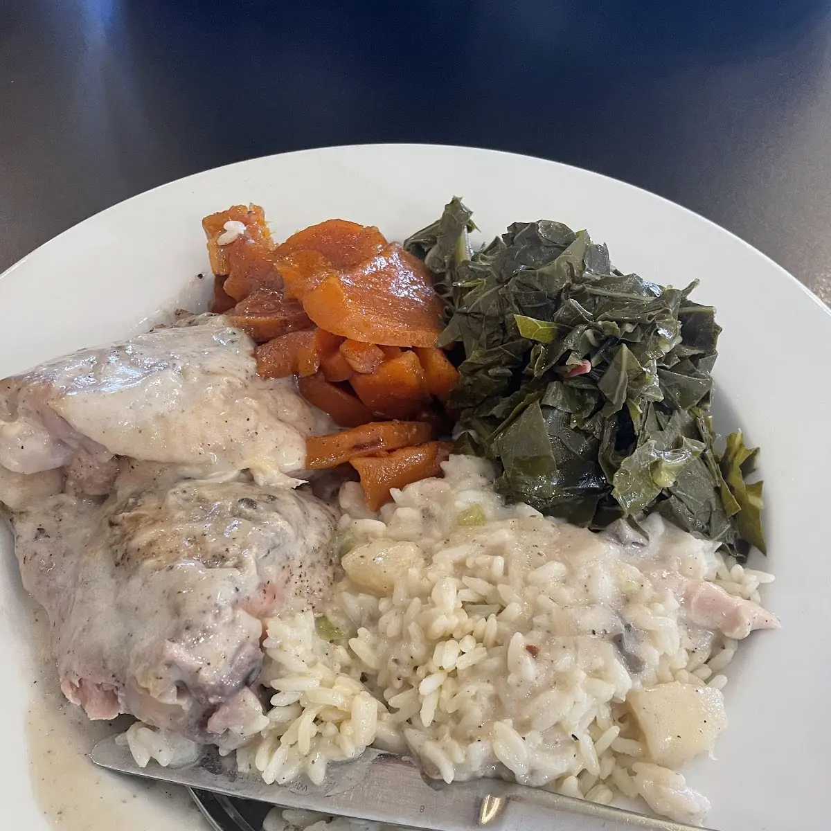 Bake Chicken Greens Sweet Potato