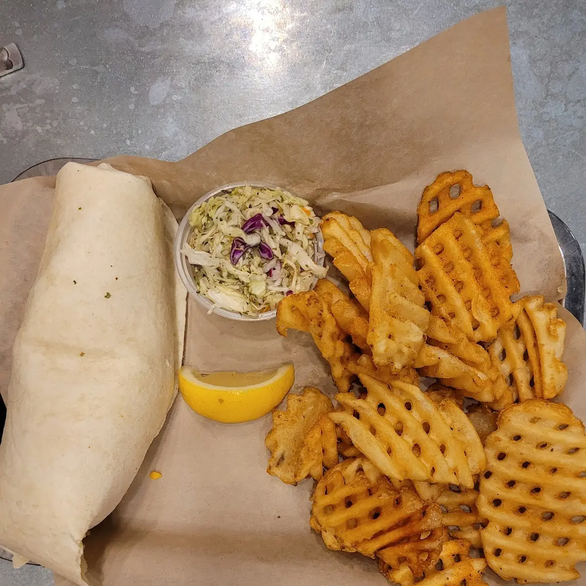 Fried Cod Burrito