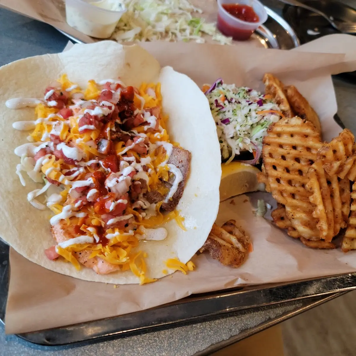 Grilled Shrimp Taco Plate