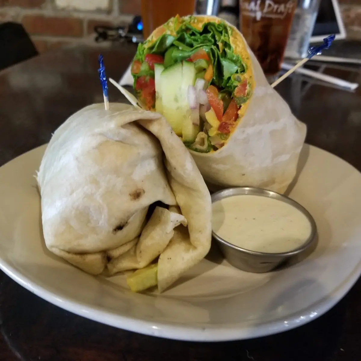 Veggie Wrap and Sauces