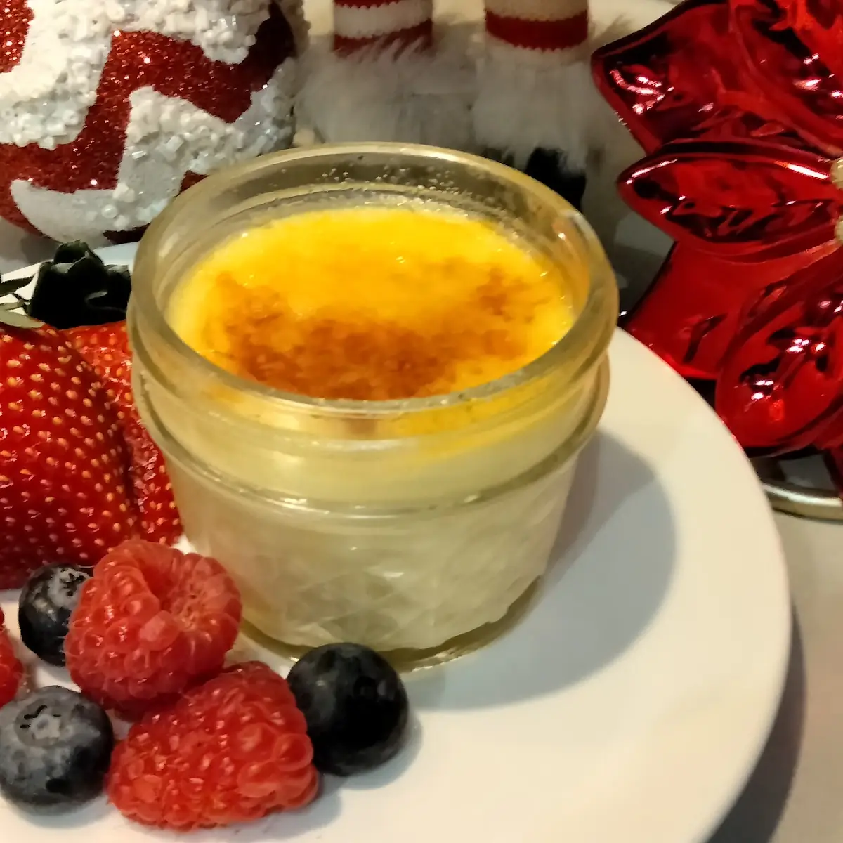 Creme Brulee with Fresh Berries