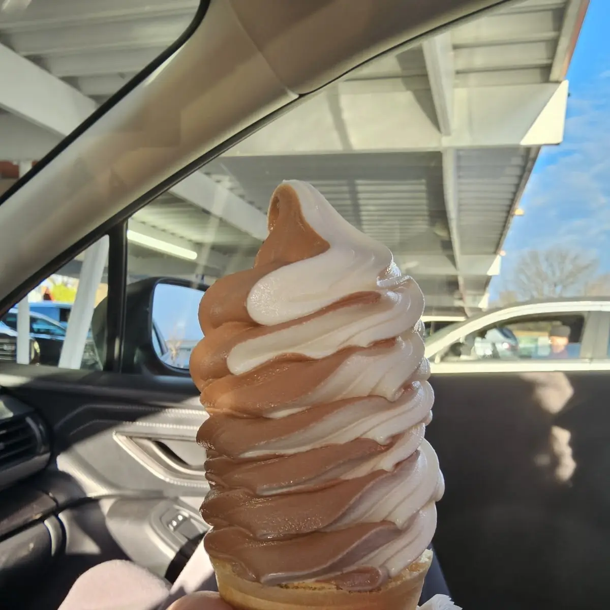 Chocolate Ice Cream with Chocolate Dip on the Bottom