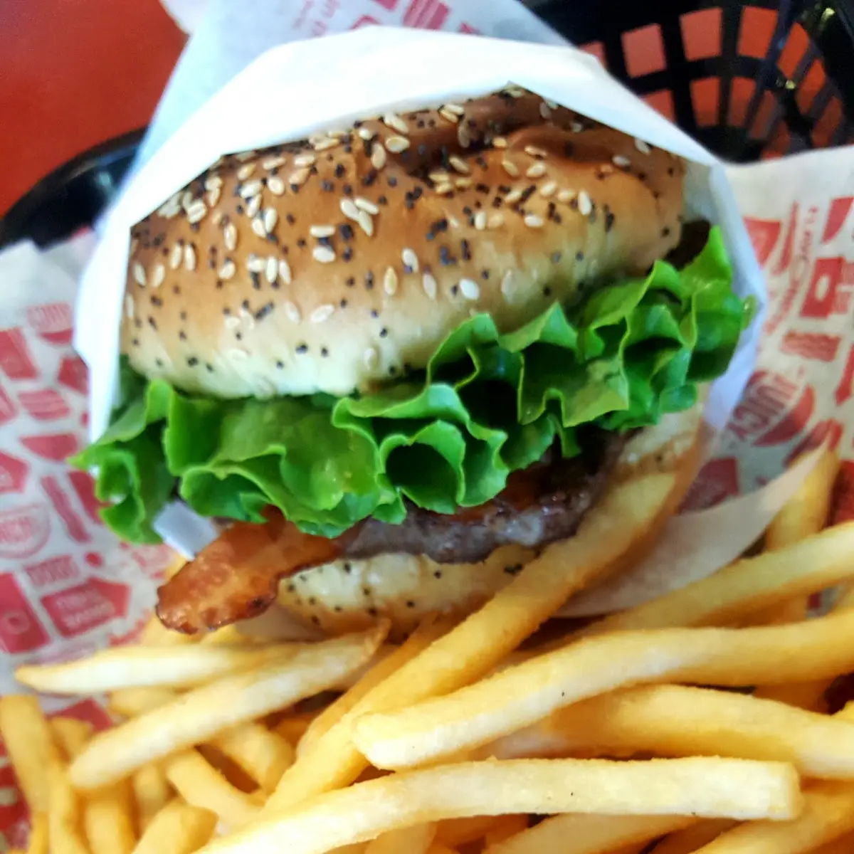 Brewhouse Bacon Burger and Fries