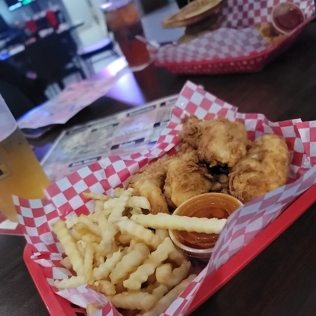Chicken Strips and Crinkle Fries