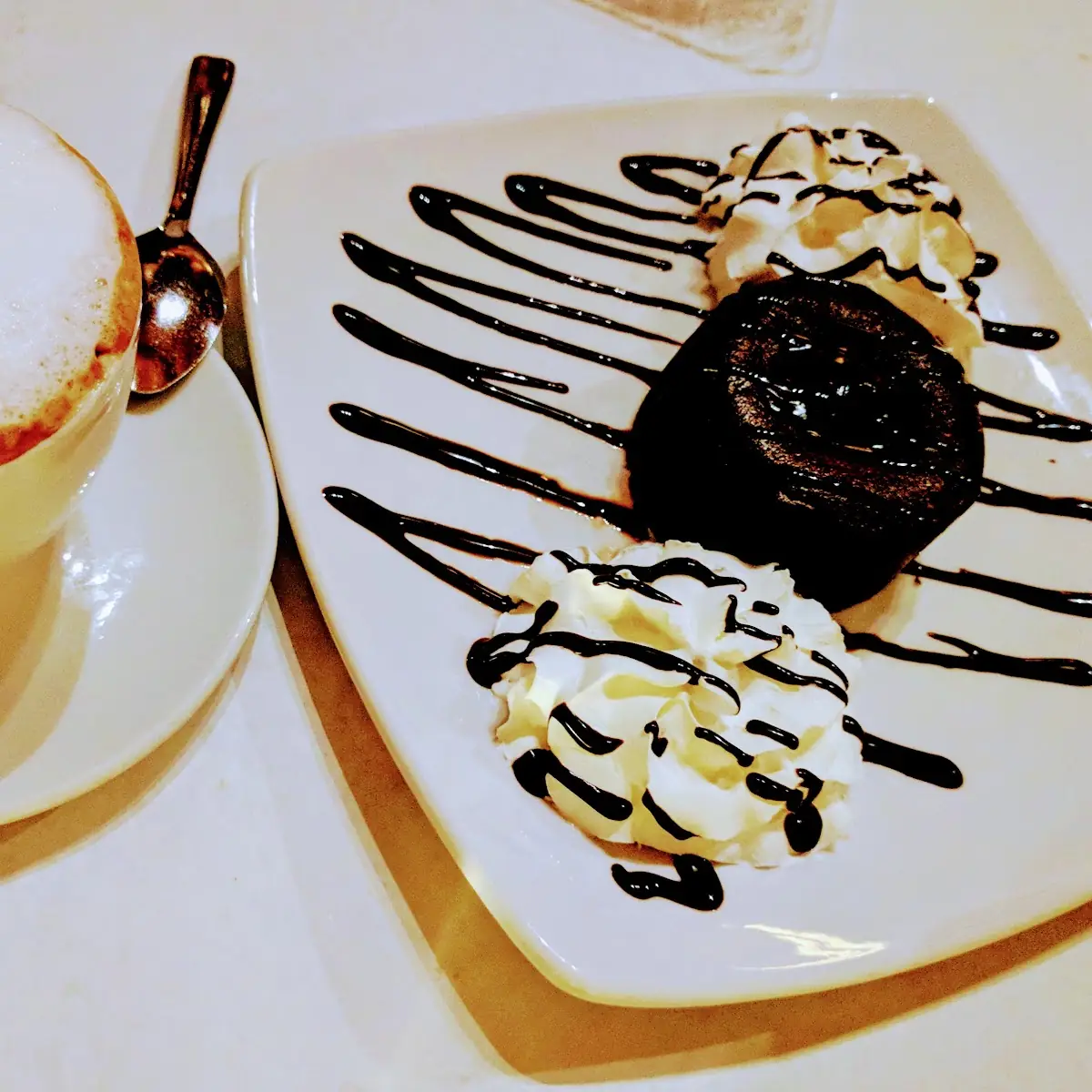 Flowerless Chocolate Cake & Cappuccino