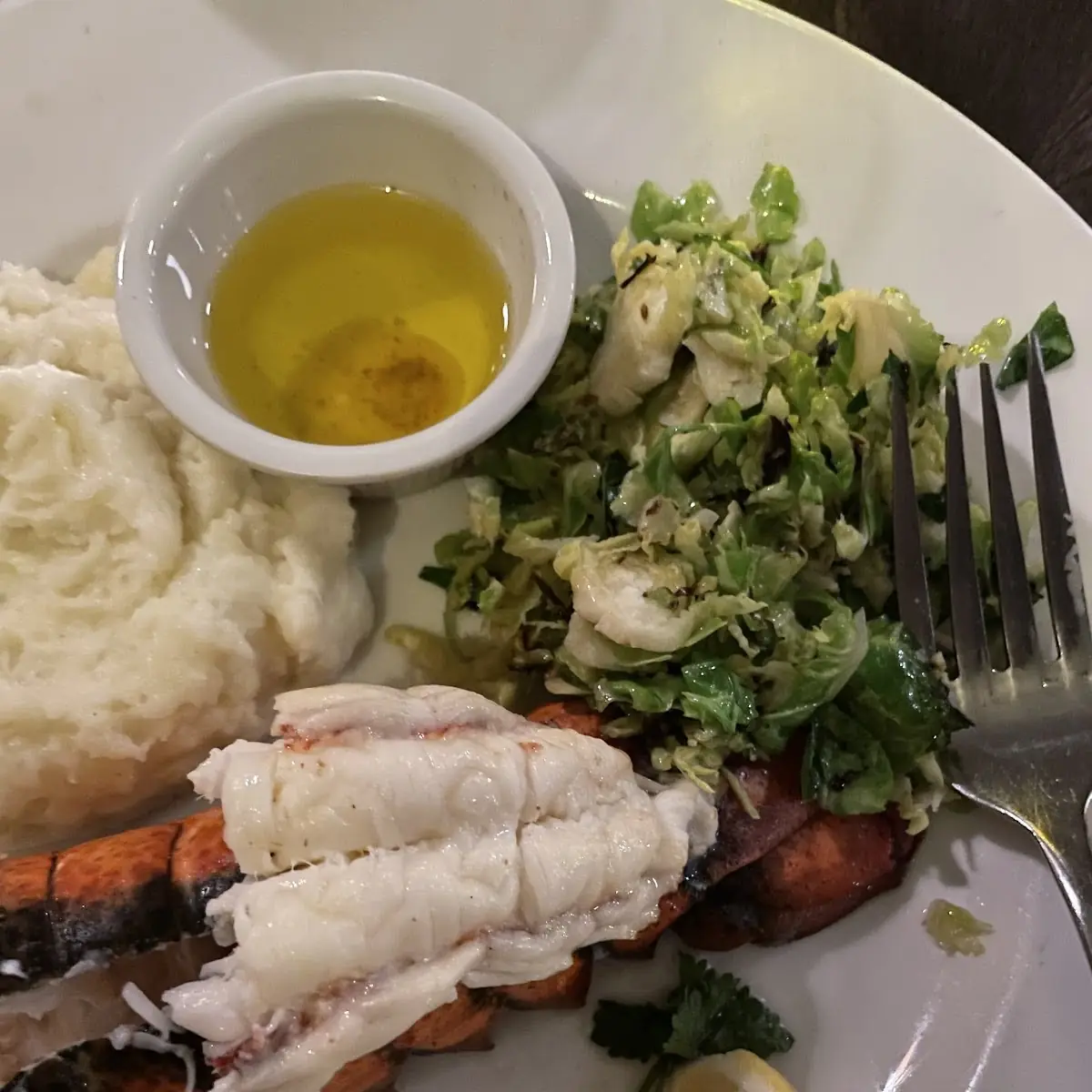 Lobster Tail with Mashed Potatoes