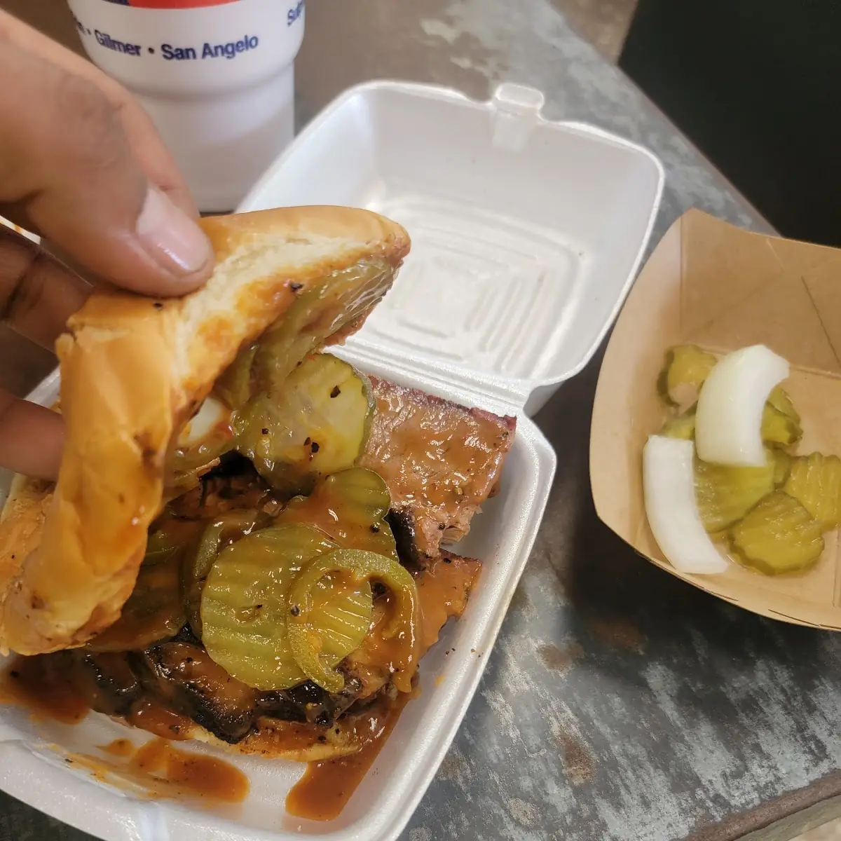 Sliced Brisket Sandwich