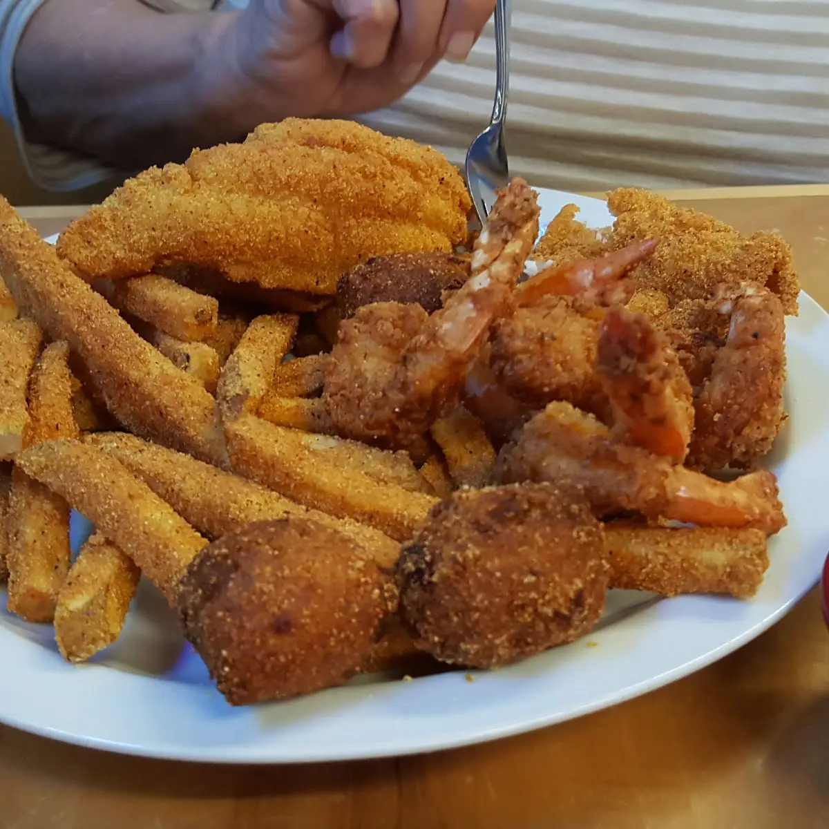 Catfish and Fried Shrimp