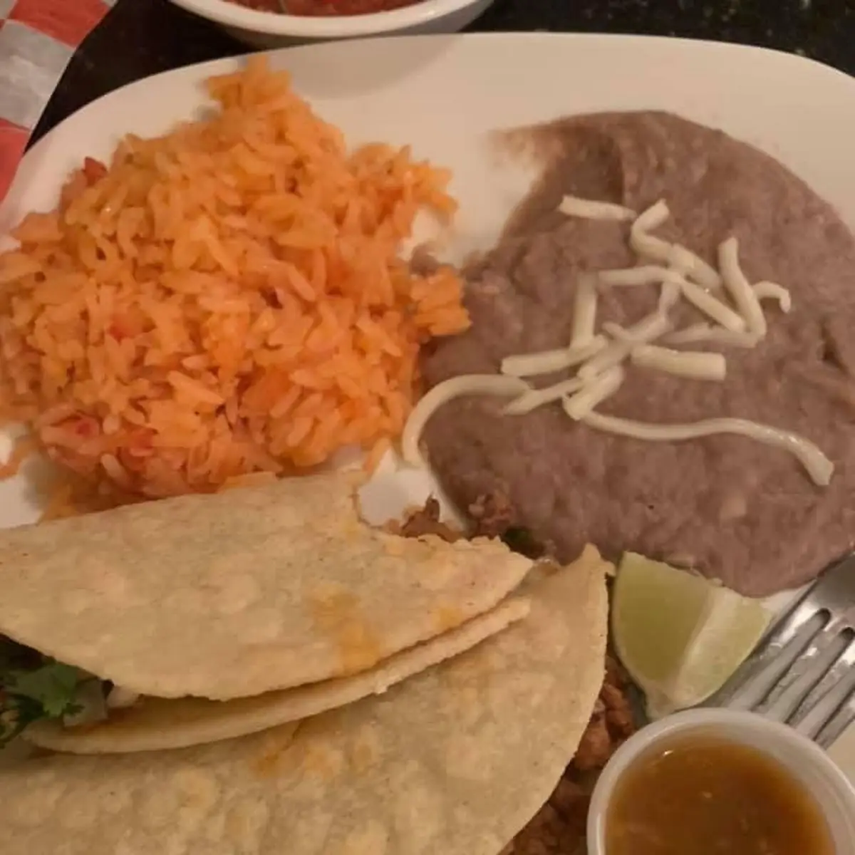 2 Tacos Rice & Beans