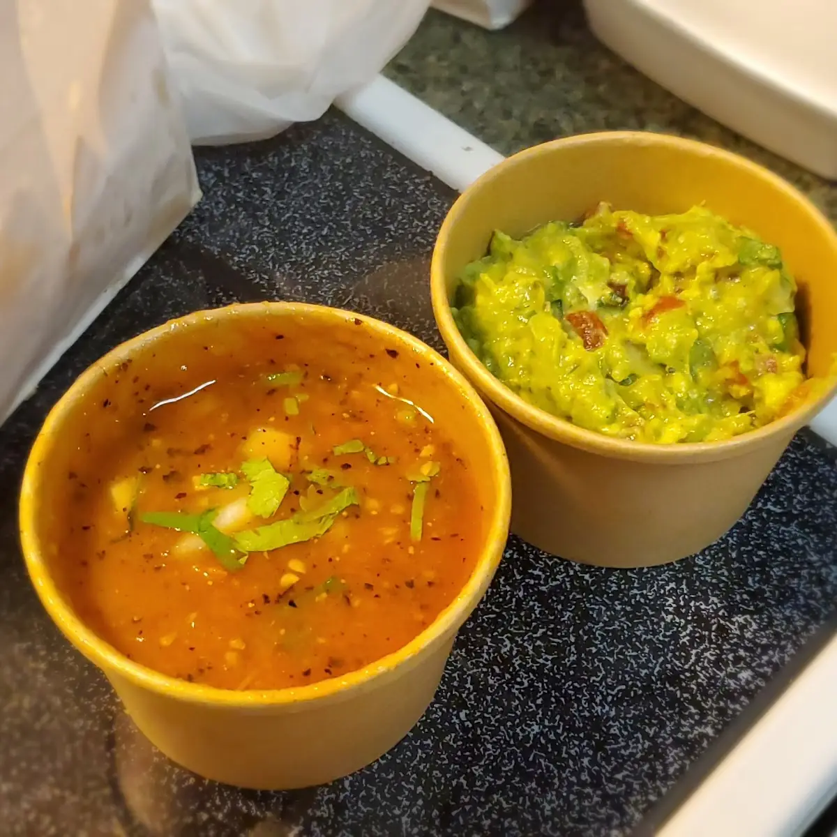 Salsa an Guacamole Dip