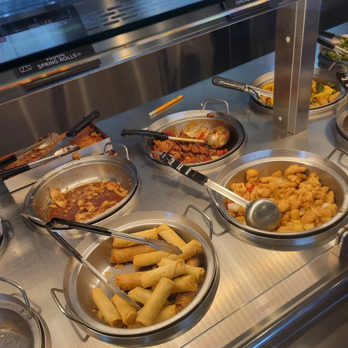 Egg Rolls and Varitey of Dishes
