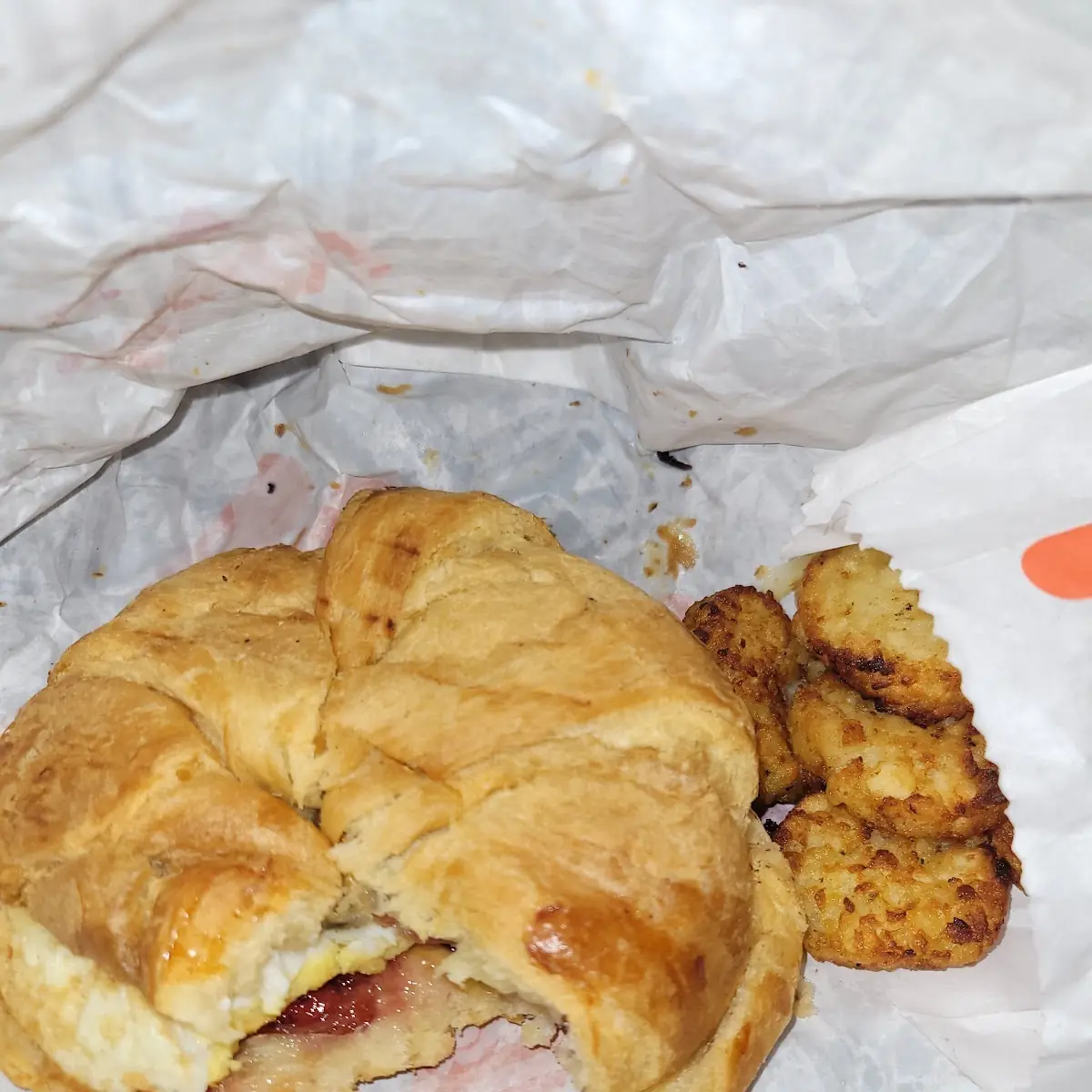 Bacon Egg Cheese Croissant Sandwich