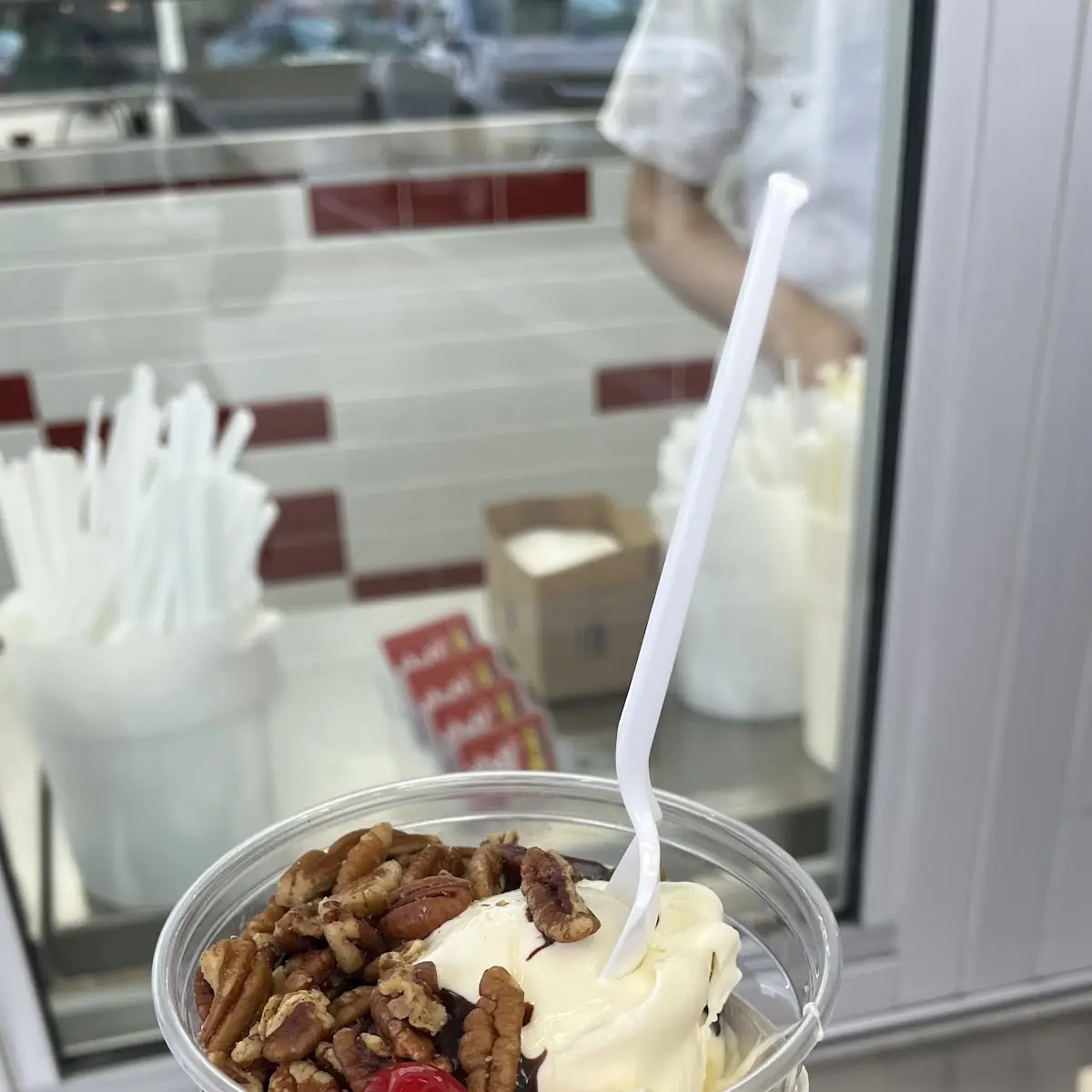 Hot Fudge Sundae with Pecans