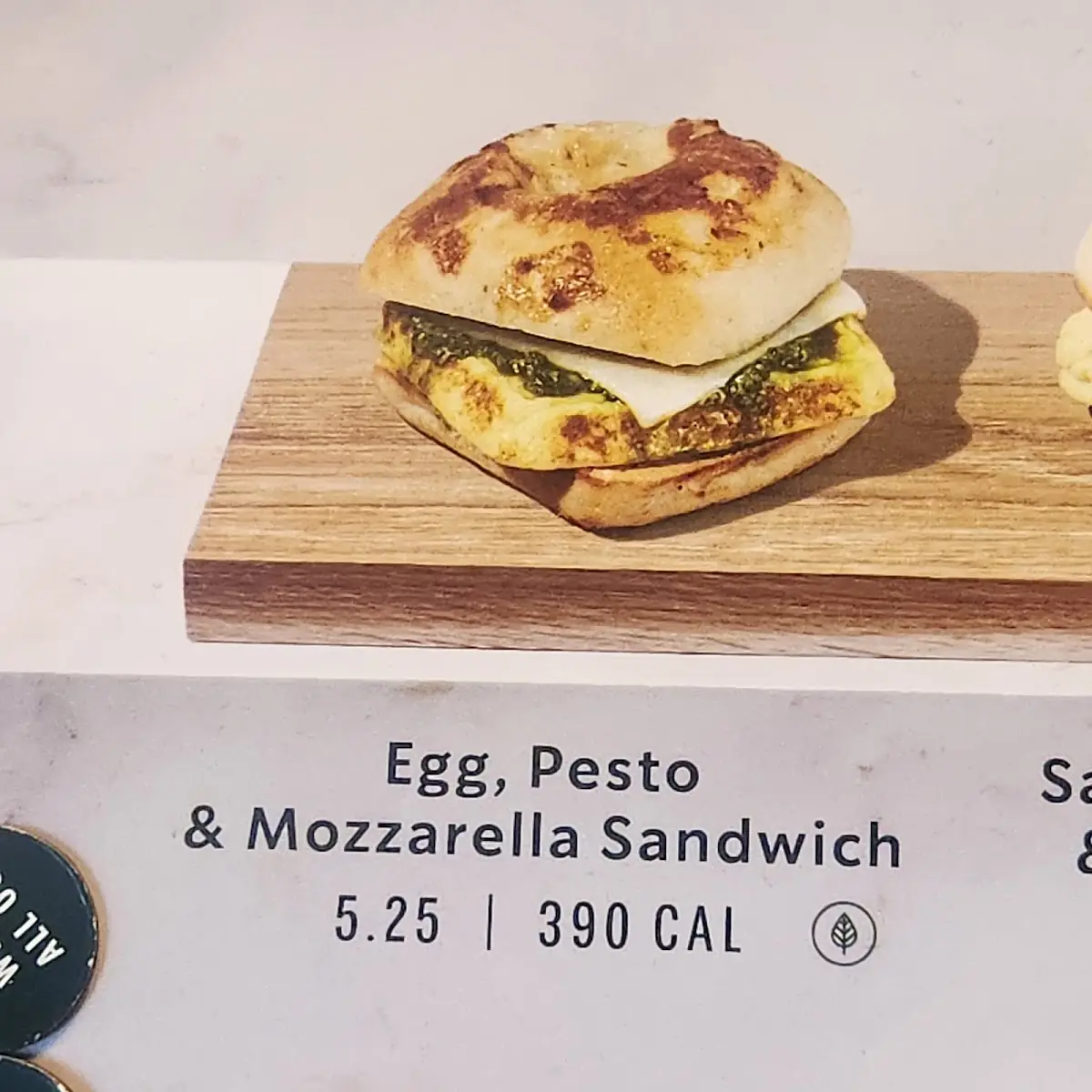 Egg Pesto & Mozzarella Sandwich
