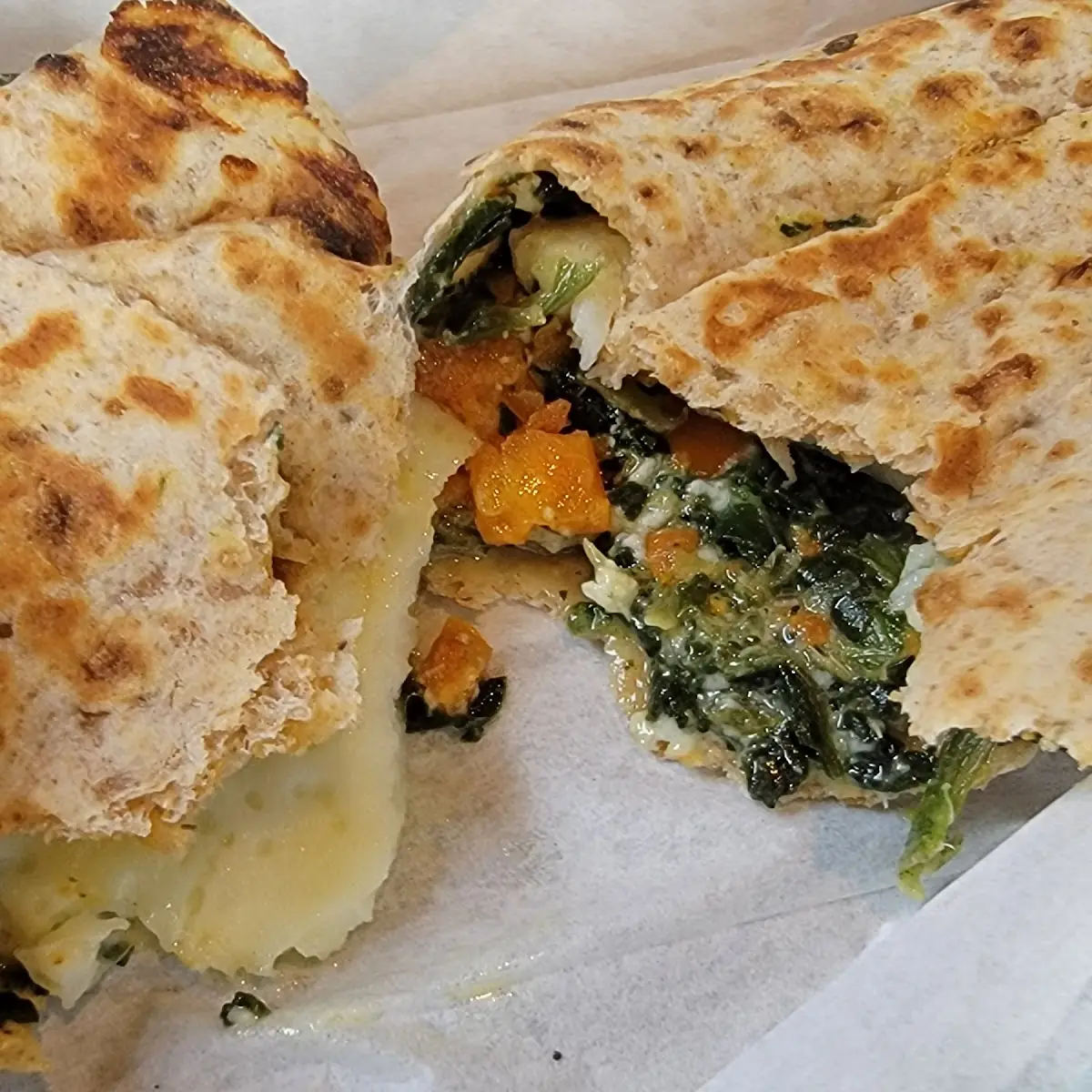 Spinach Feta & Egg White Wrap