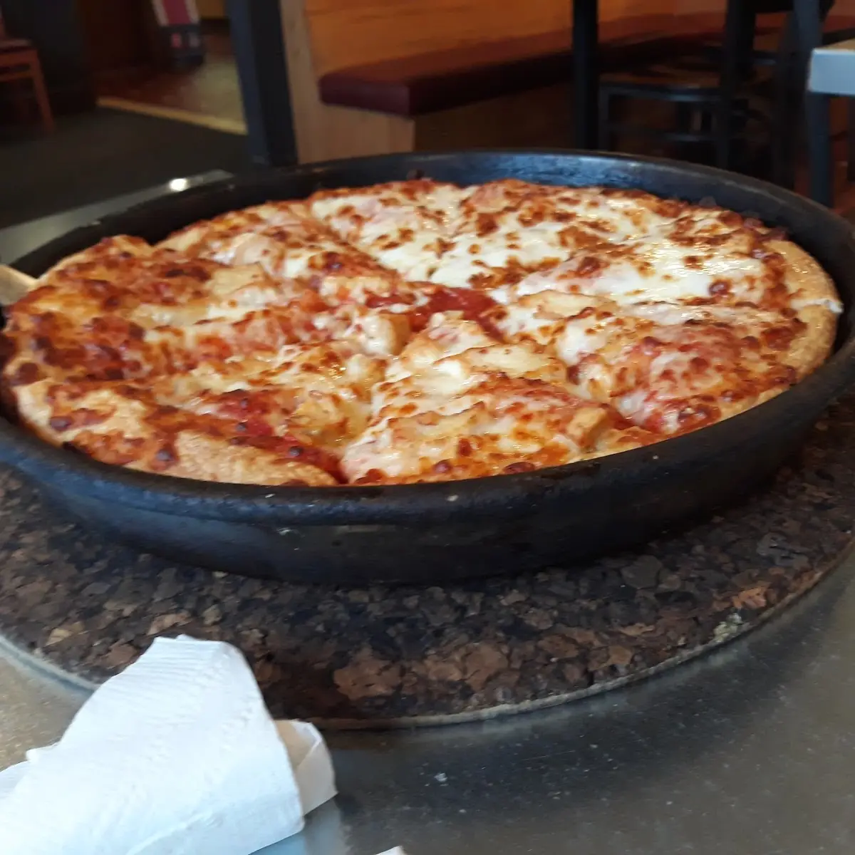 Cheese Pizza Half Grilled Chicken