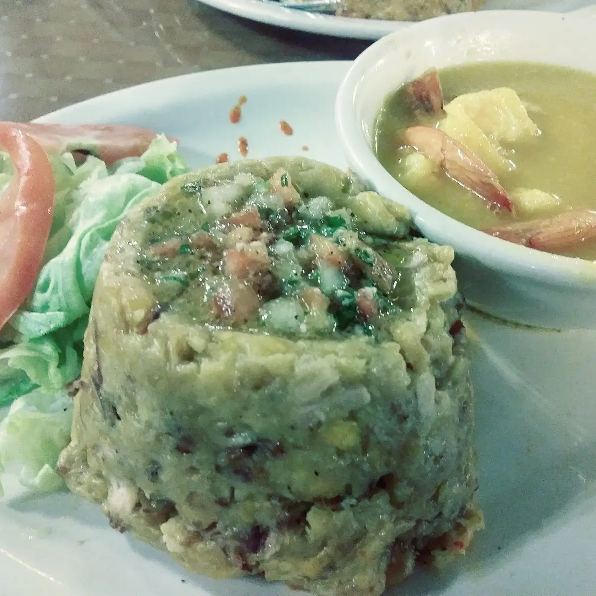 Mofongo Con Camarones Shrimp Mofongo