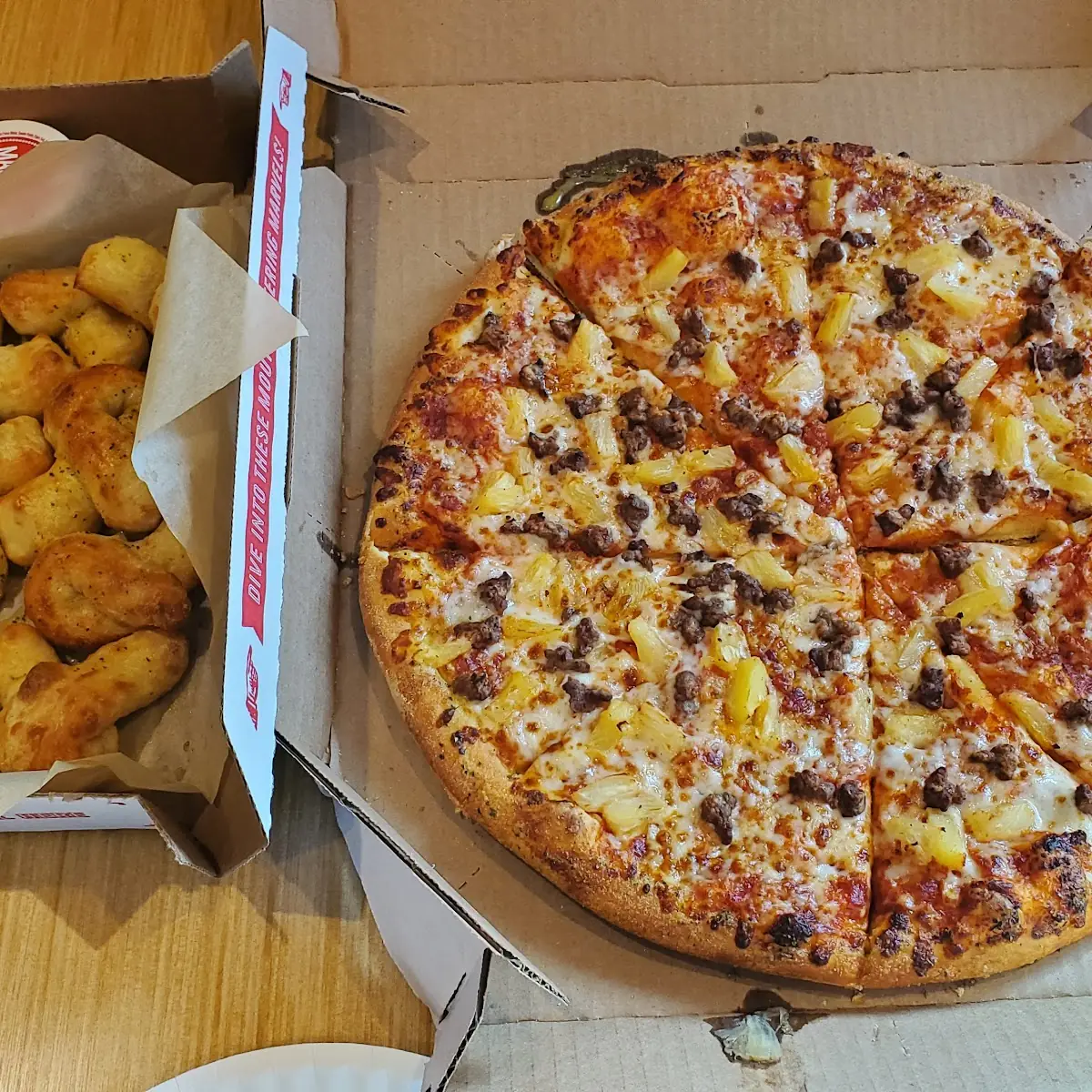 Pizza and Bread Sticks