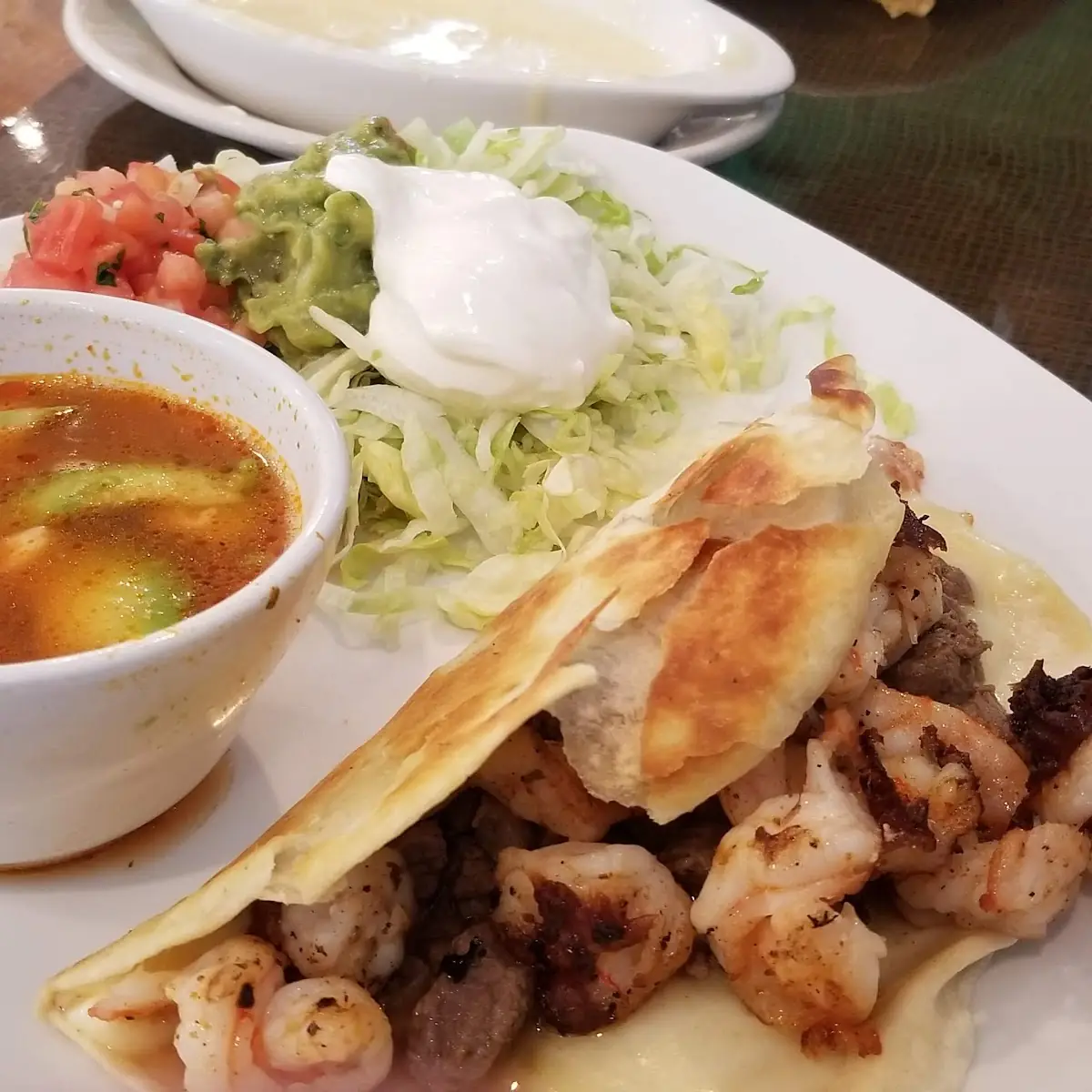 Shrimp and Steak Quesadilla