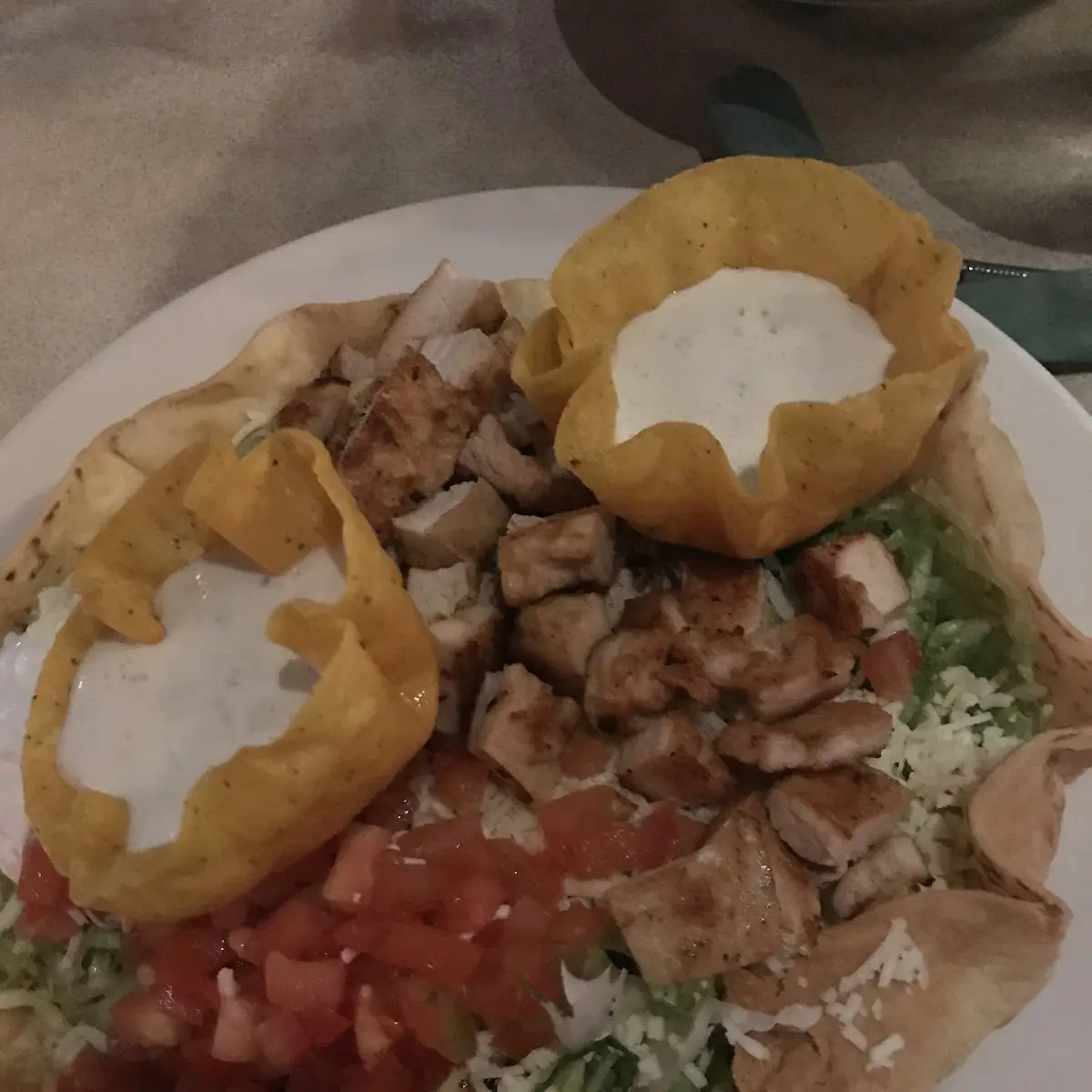 Diced Chicken Taco Salad