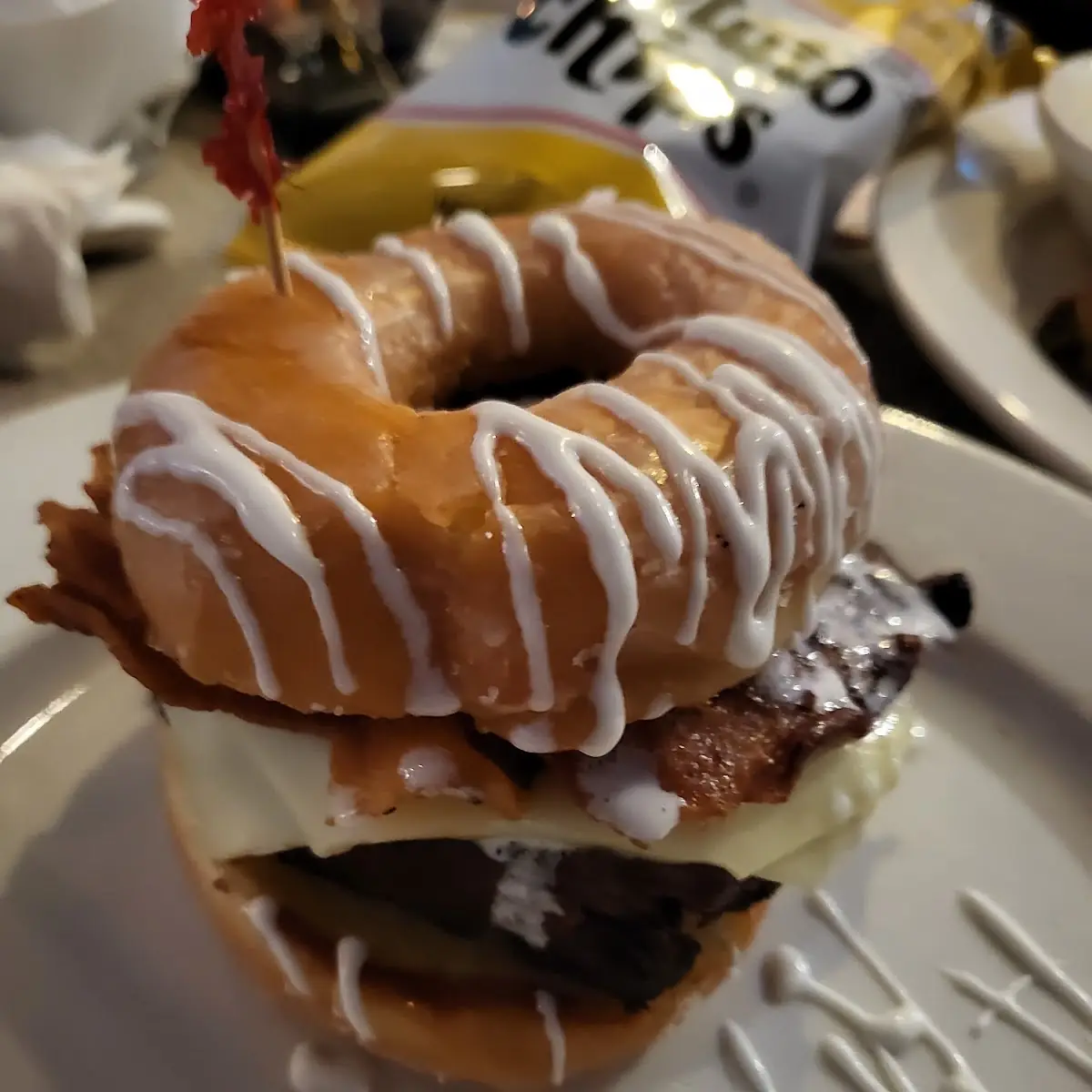 Bacon Glazed Donut Burger