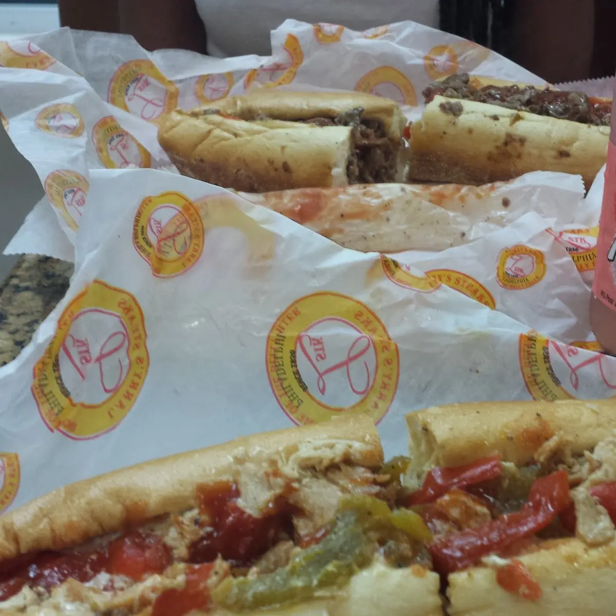 2 Cheesesteaks 2 Strawberry Kiwi Mystics