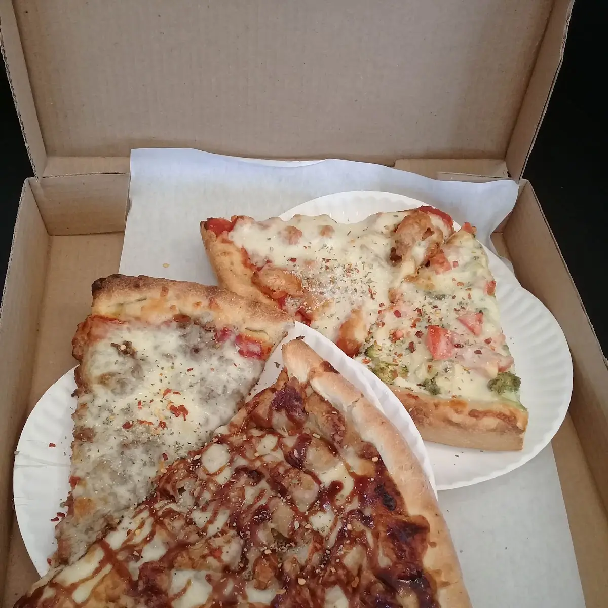 Broccoli Margherita Pizza Slice