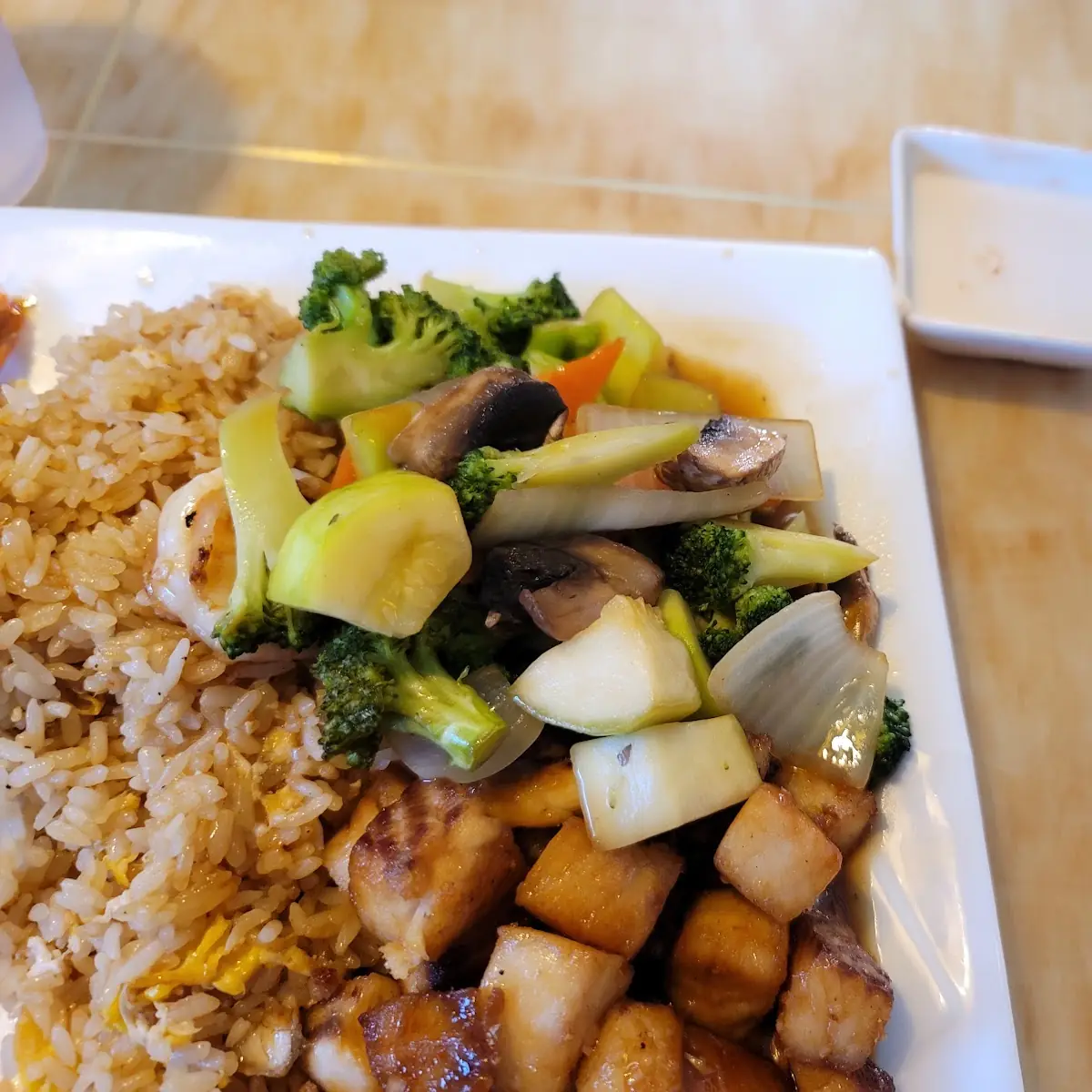 Red Snapper Hibachi Vegetables Fried Rice