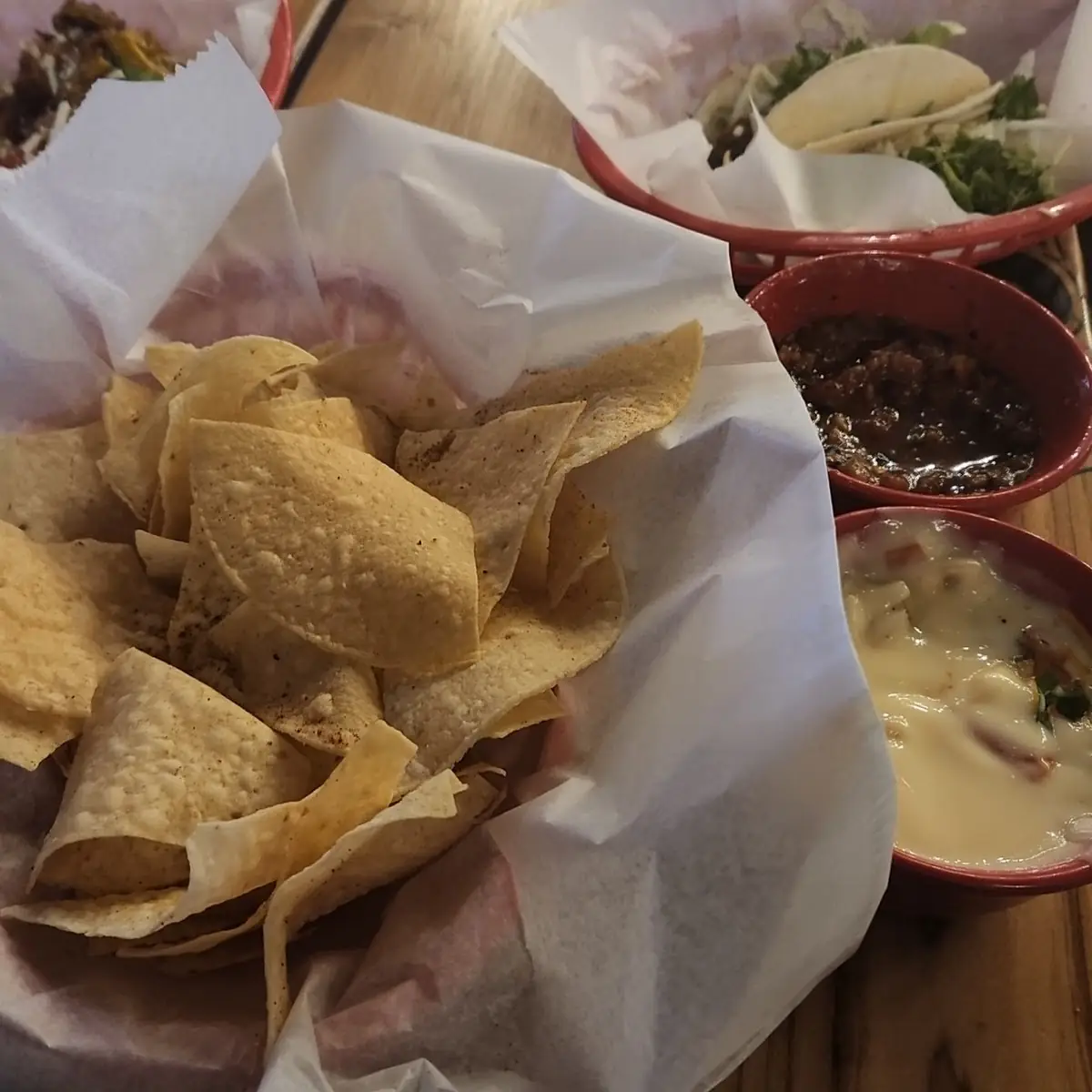 Chips Salsa and Nacho Cheese