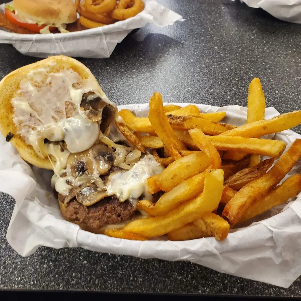 Mushroom Swiss Burger