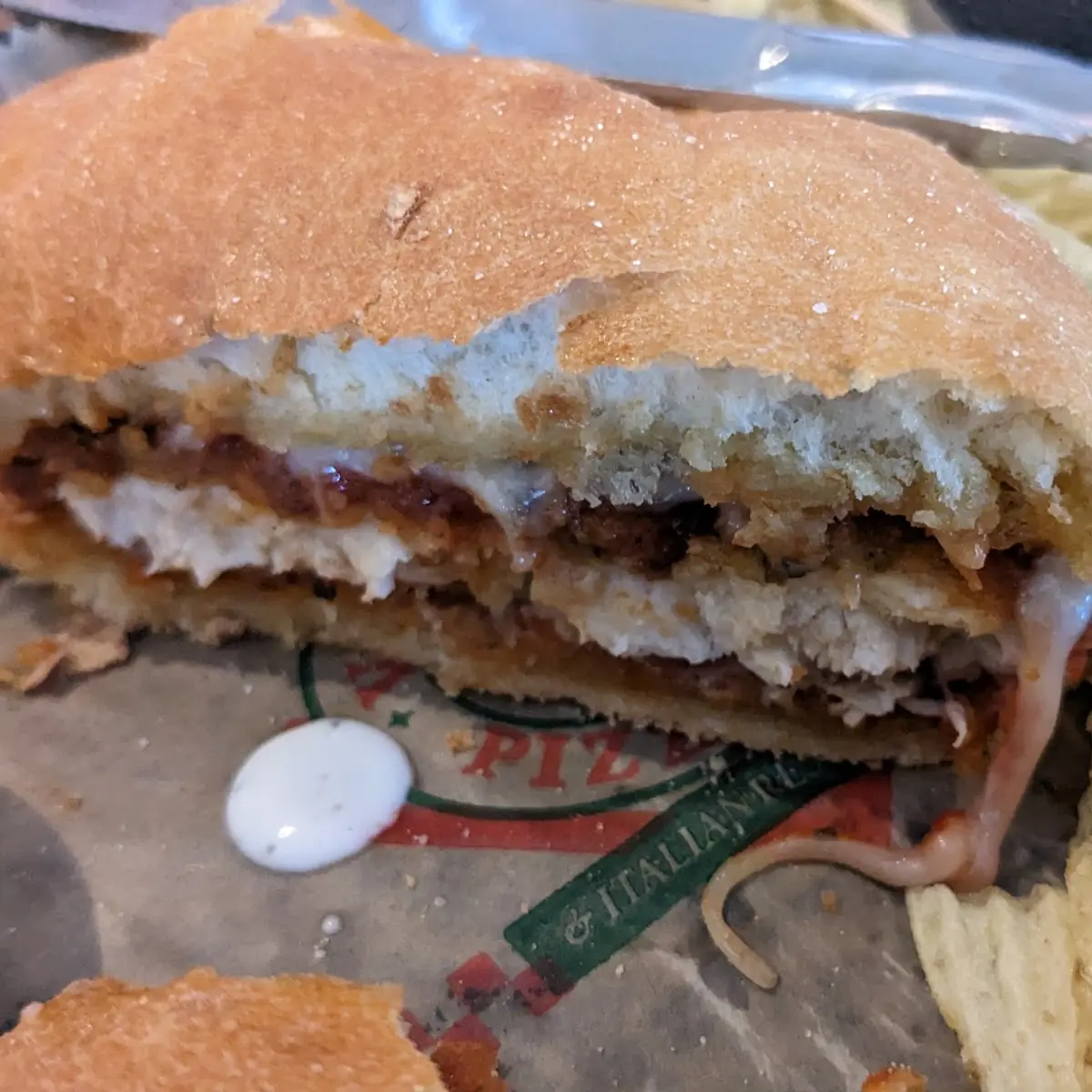 Chicken Parmesan Sandwich Lunch