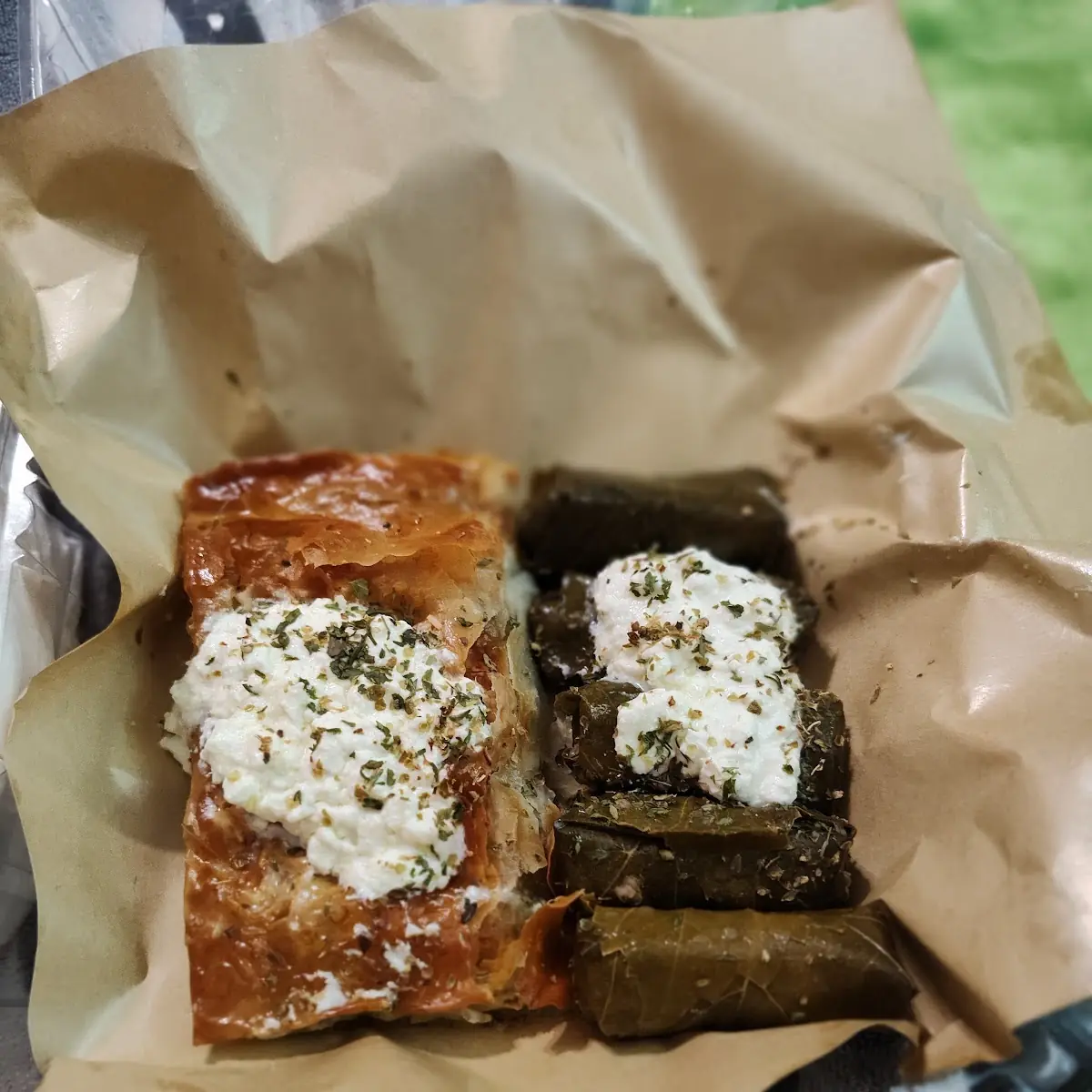 Spanakopita and Stuffed Grape Leaves