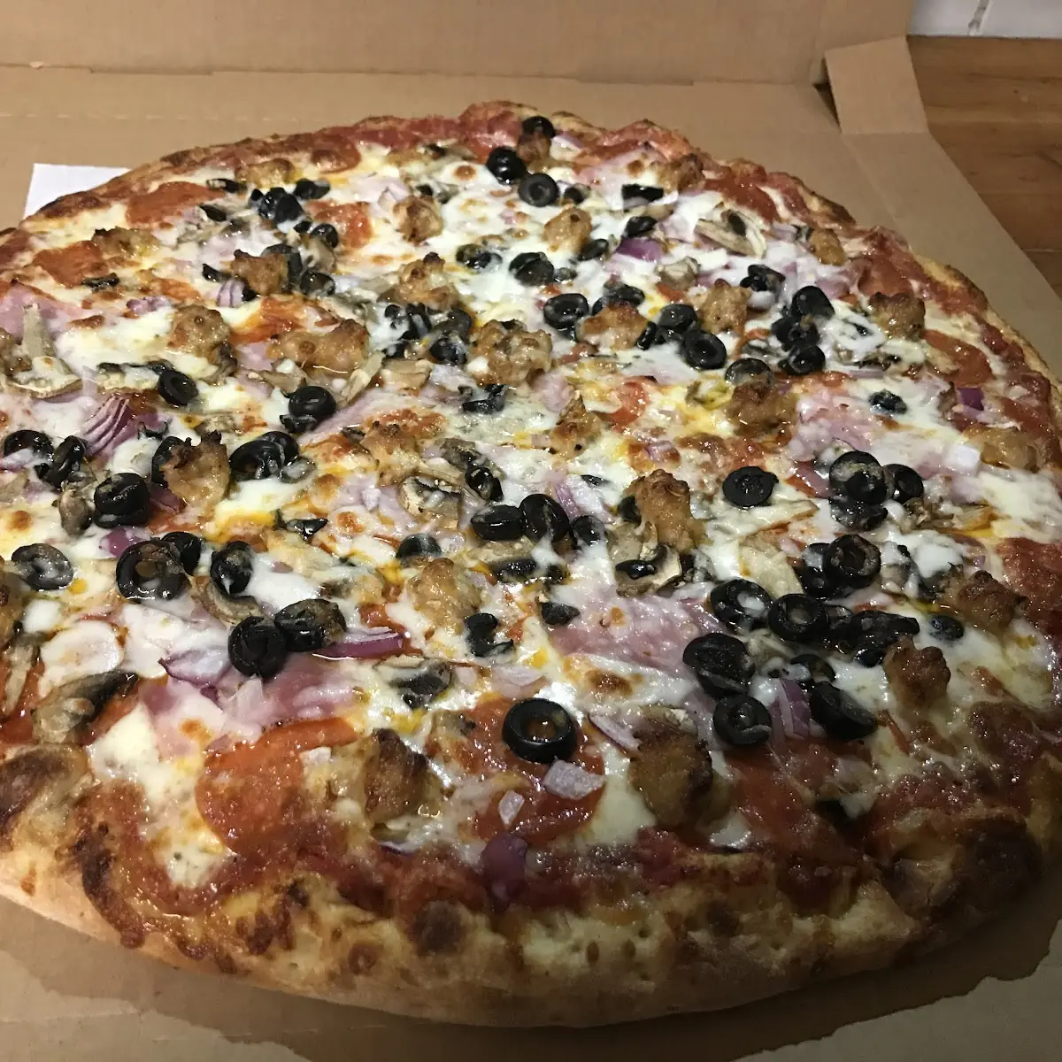 Everything Pizza with Banana Peppers