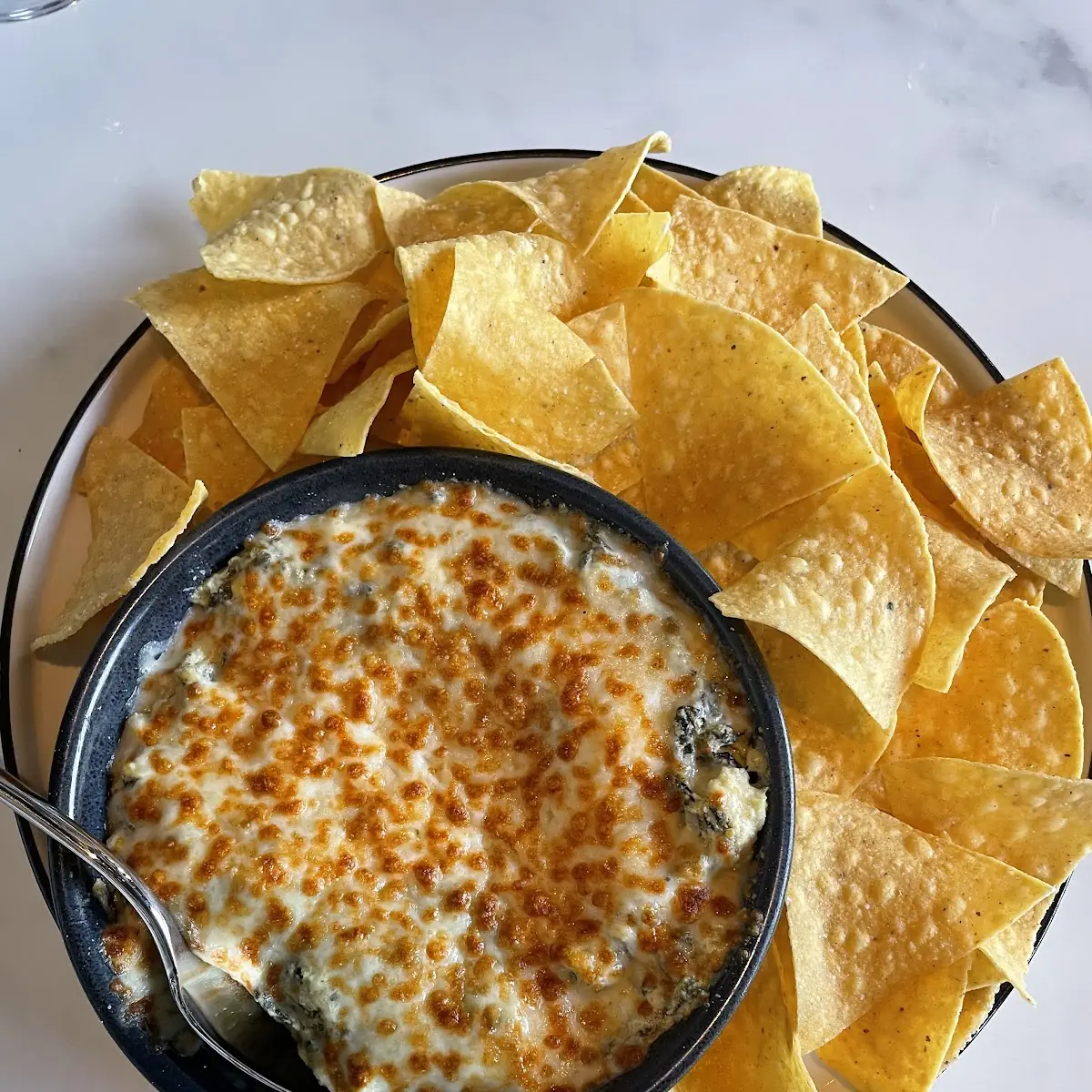 Spinach Artichoke Dip and Chips