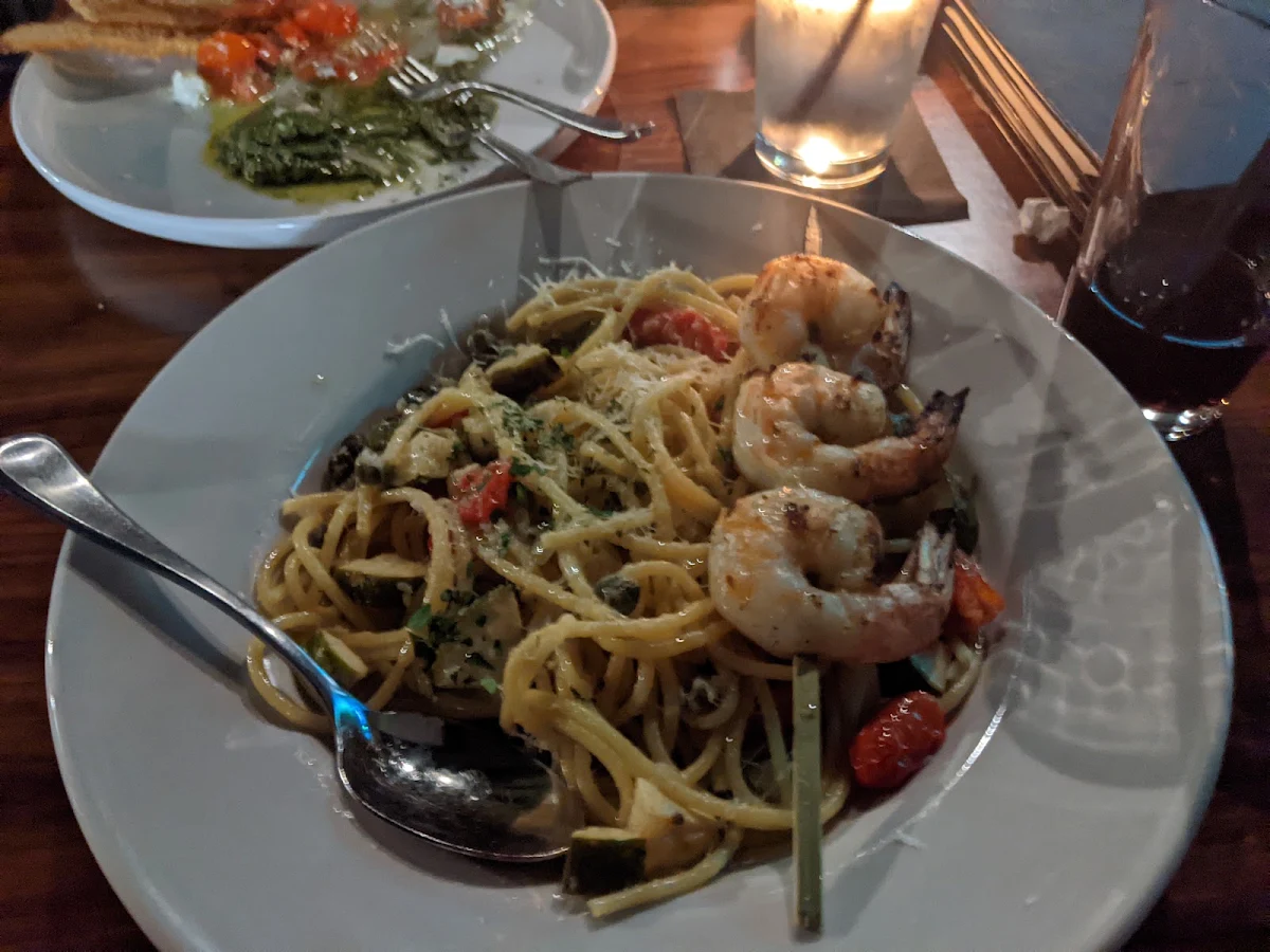 Bucatini with Grilled Shrimp
