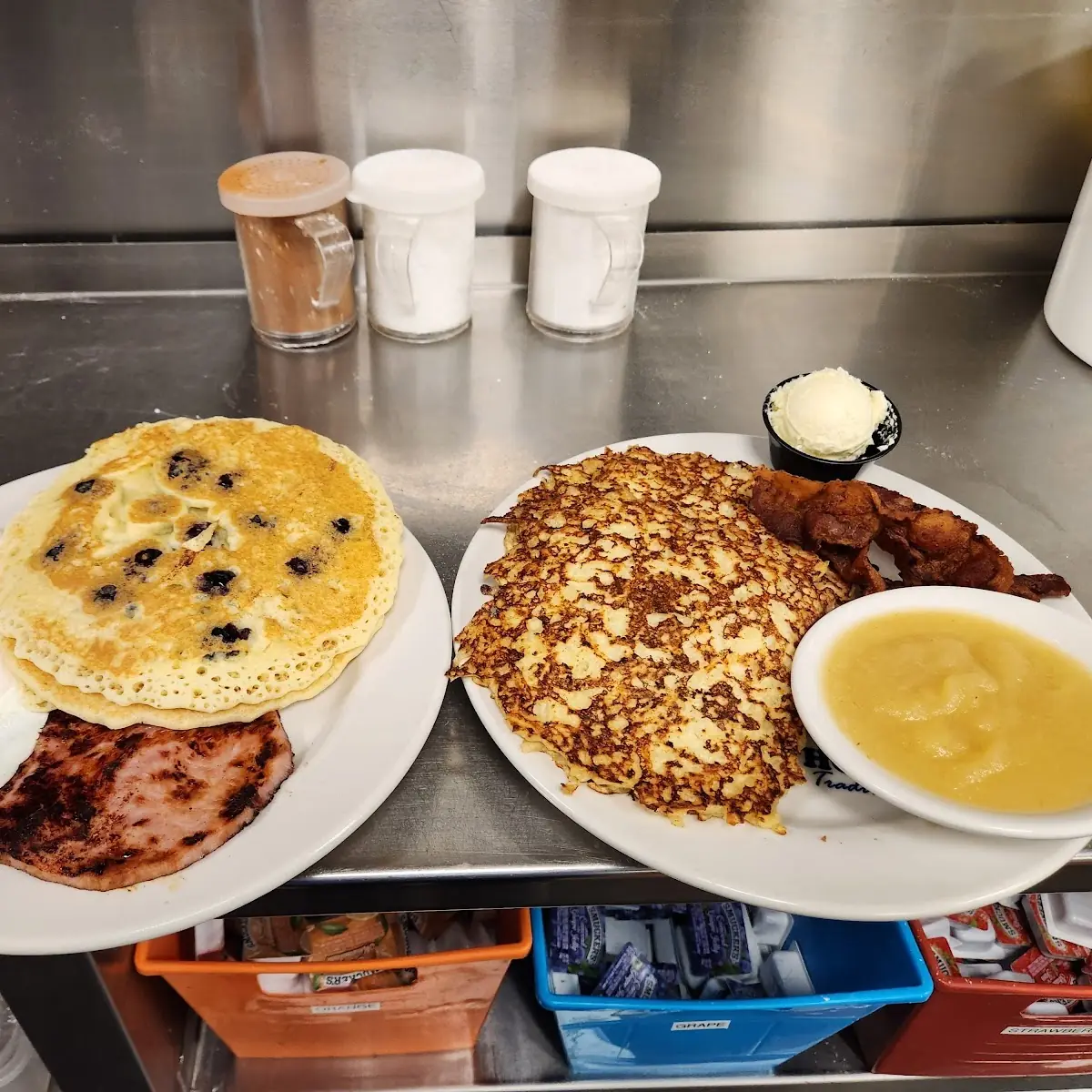 Pancakes Two Eggs Any Style with Bacon