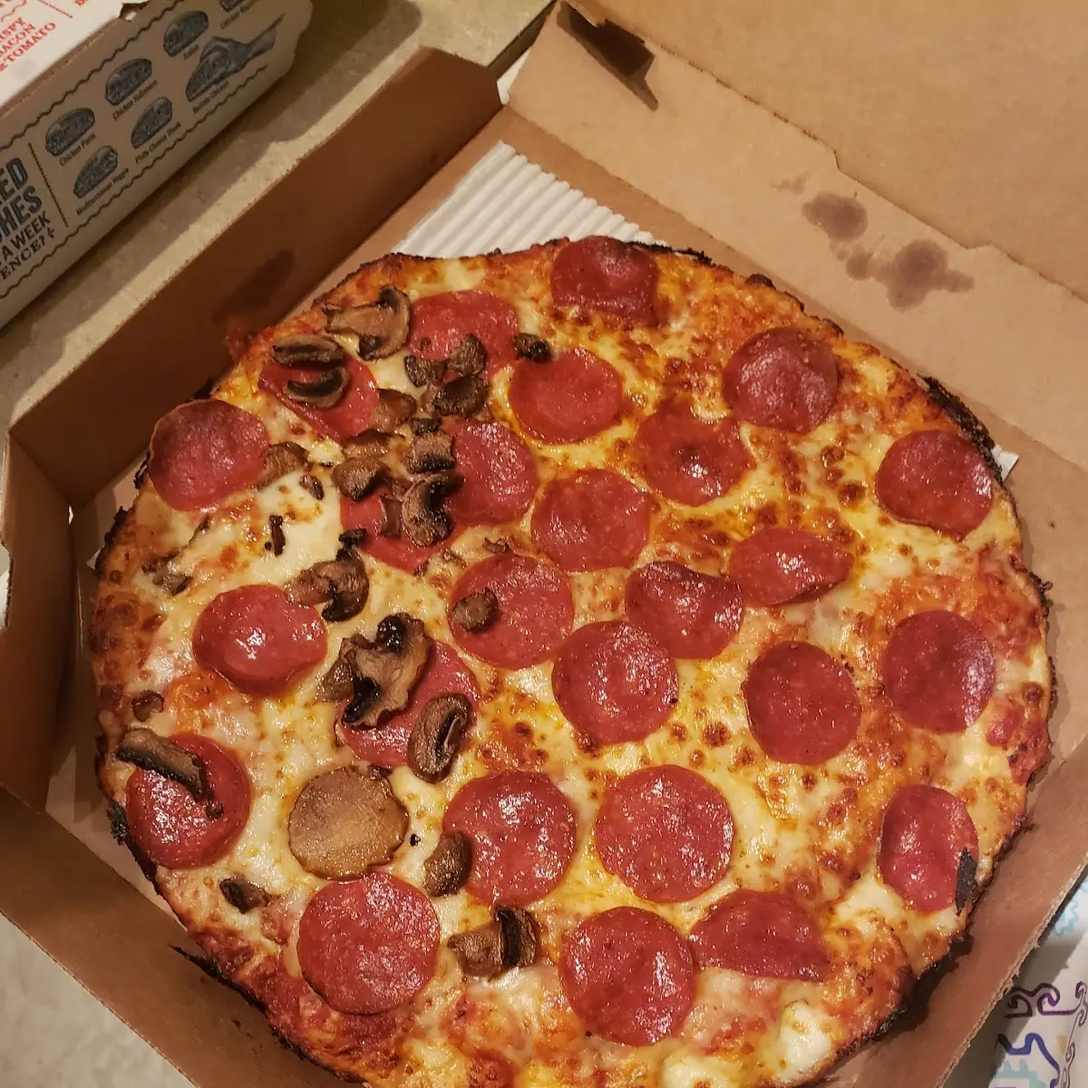 Pepperoni and Mushroom Pizza
