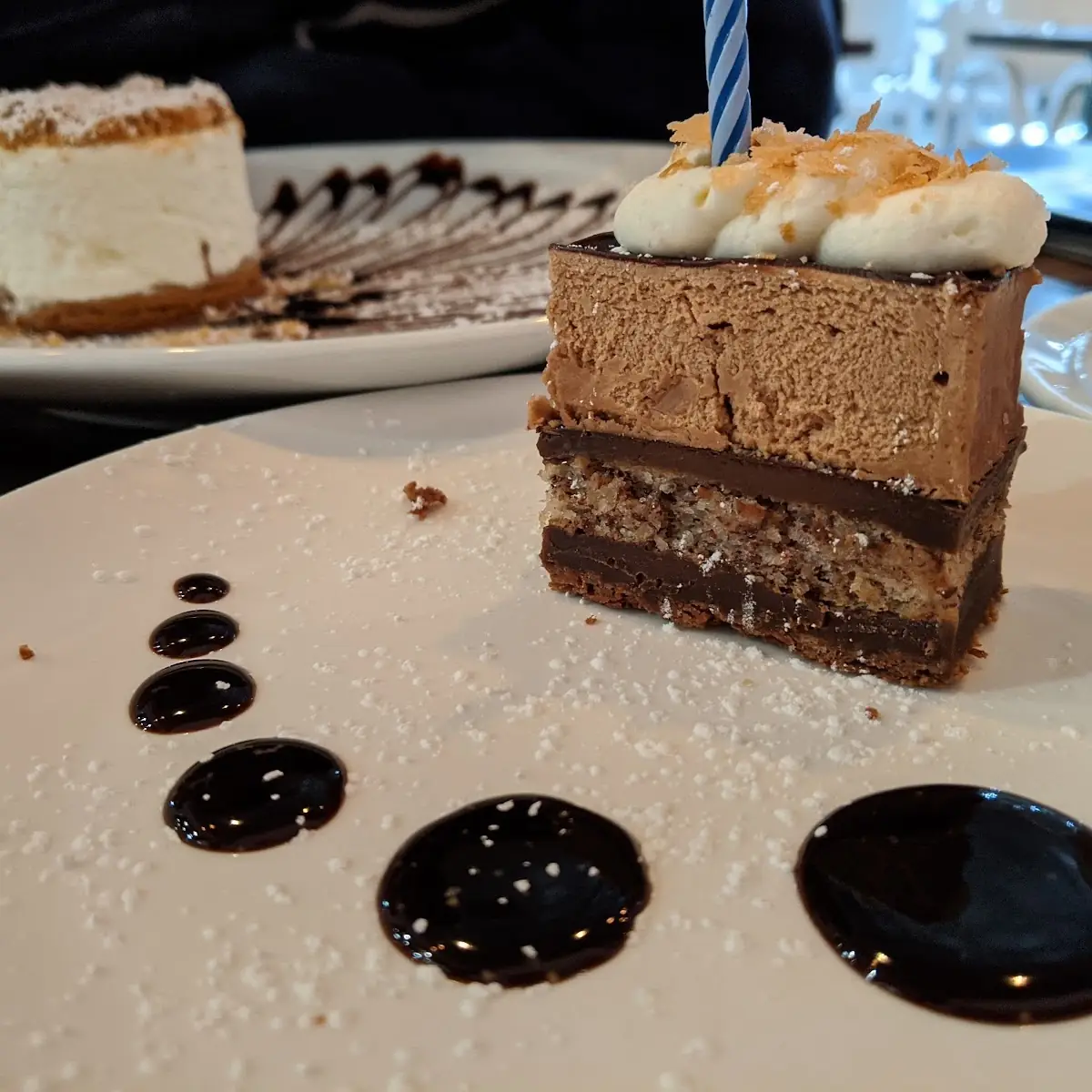 Chocolate Hazelnut Mousse Cake Slice