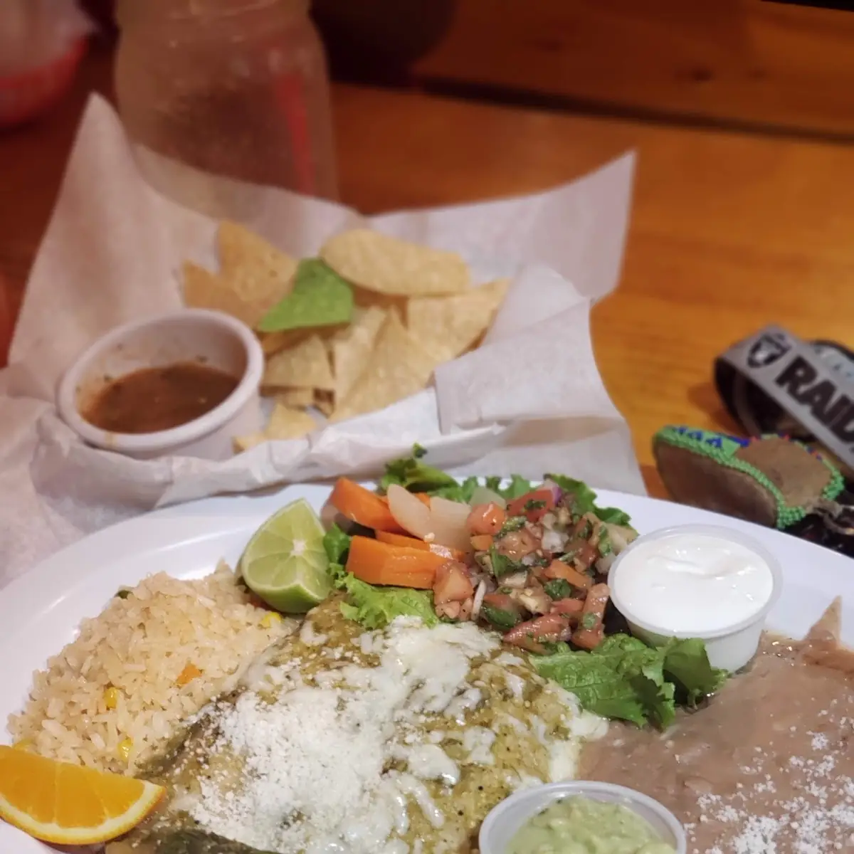 Hard Shell Tacos Plate with Rice and Beans