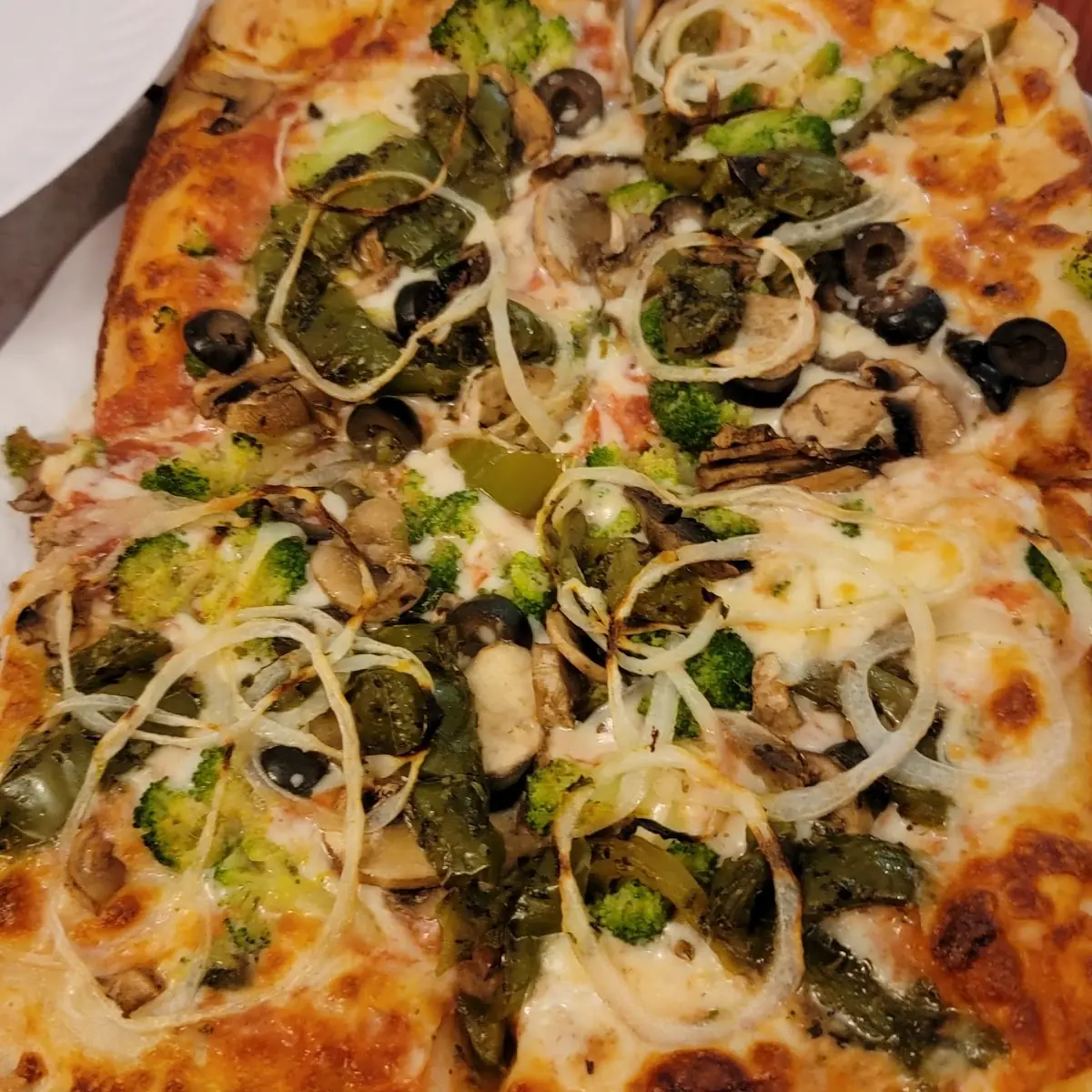 Sicilian Veggie Pizza Slice