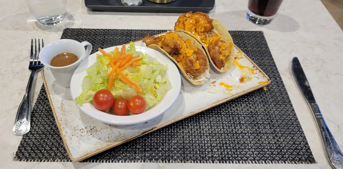 Shrimp Tacos with a Side Salad