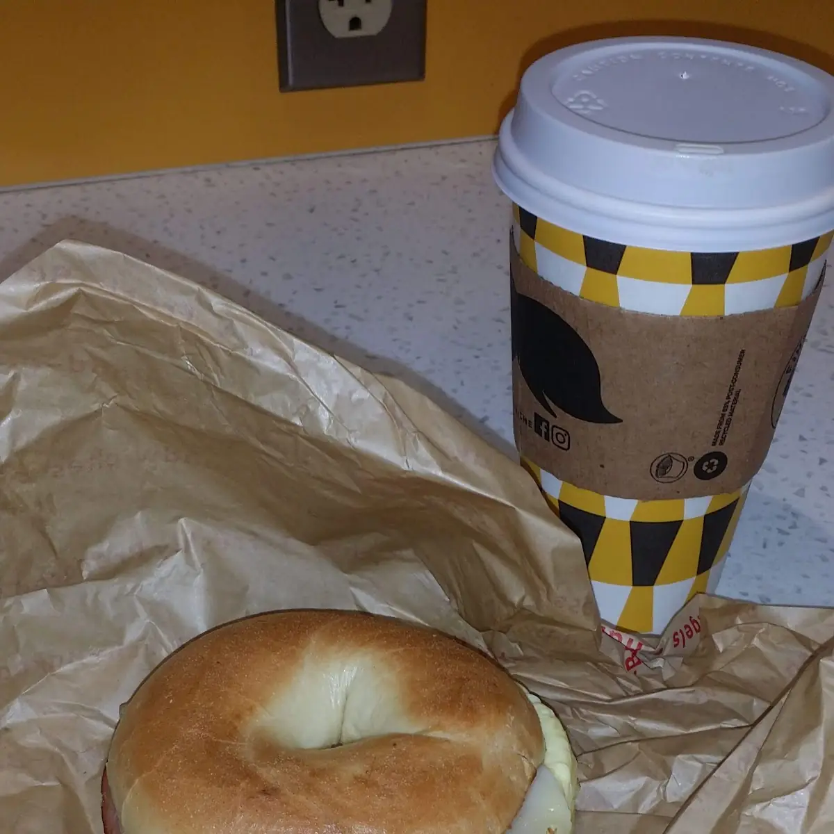 Ham Egg and Cheese Bagel