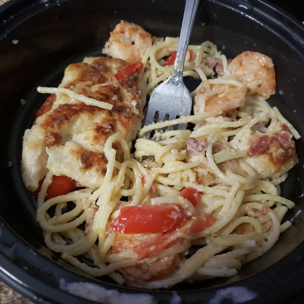 Chicken & Shrimp Carbonara