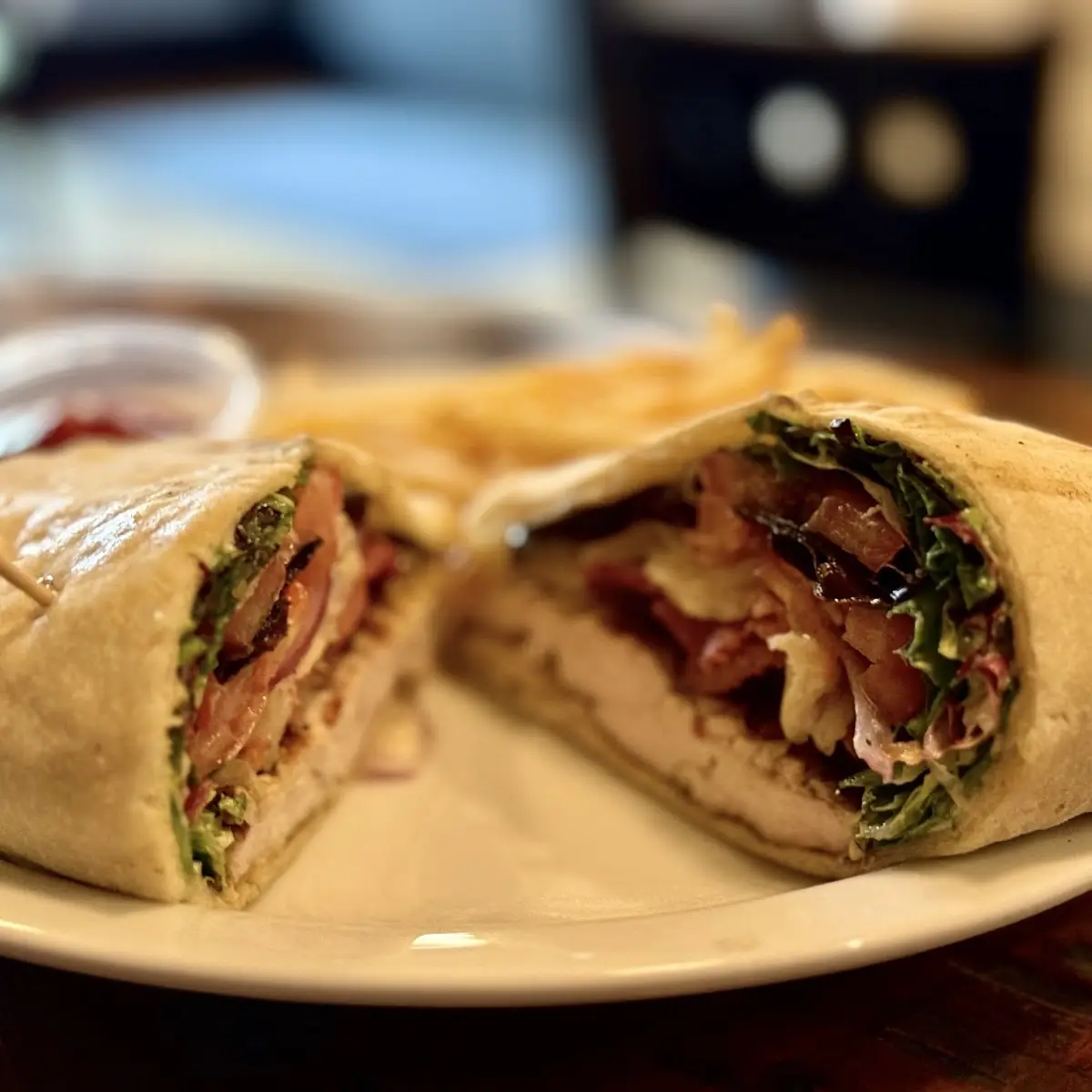 Chicken Bacon Flatbread Wraps